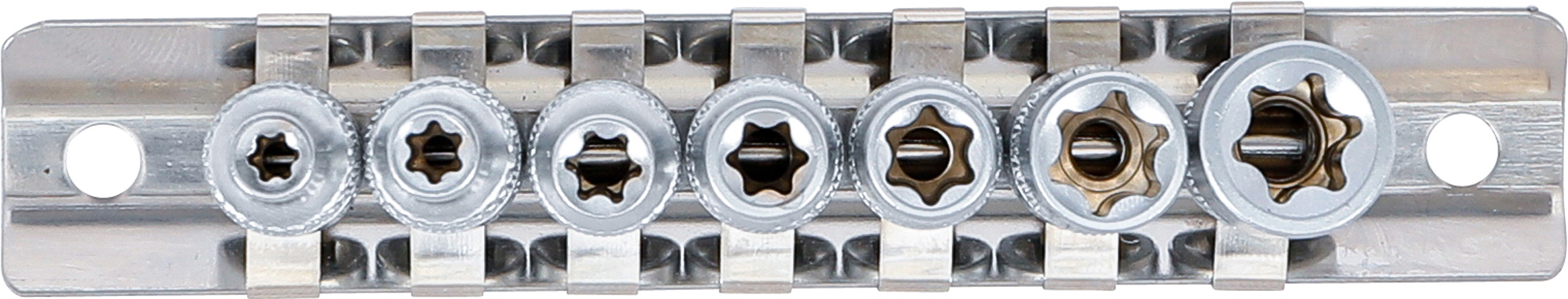 BGS Steckschlüssel-Einsatz-Satz E-Profil | Antrieb Innenvierkant 6,3 mm (1/4") | SW E4 - E11 | 7-tlg.