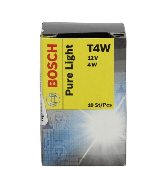 Bosch 1 987 302 207 Kugellampe Pure Light T4W 12V 4W BA9s 10er Pack