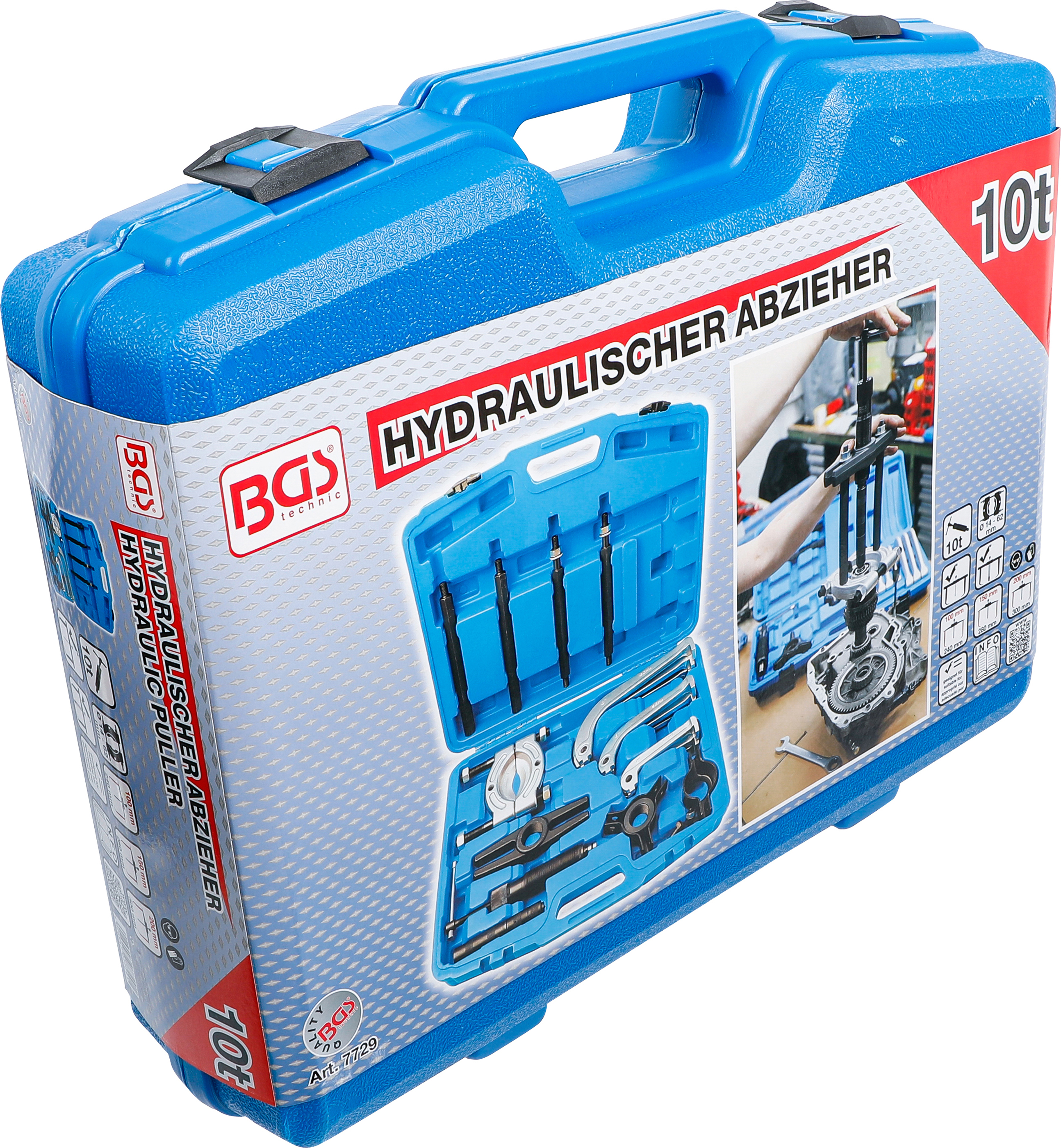 BGS Hydraulischer Abzieher-Satz | 10 t | 25-tlg.