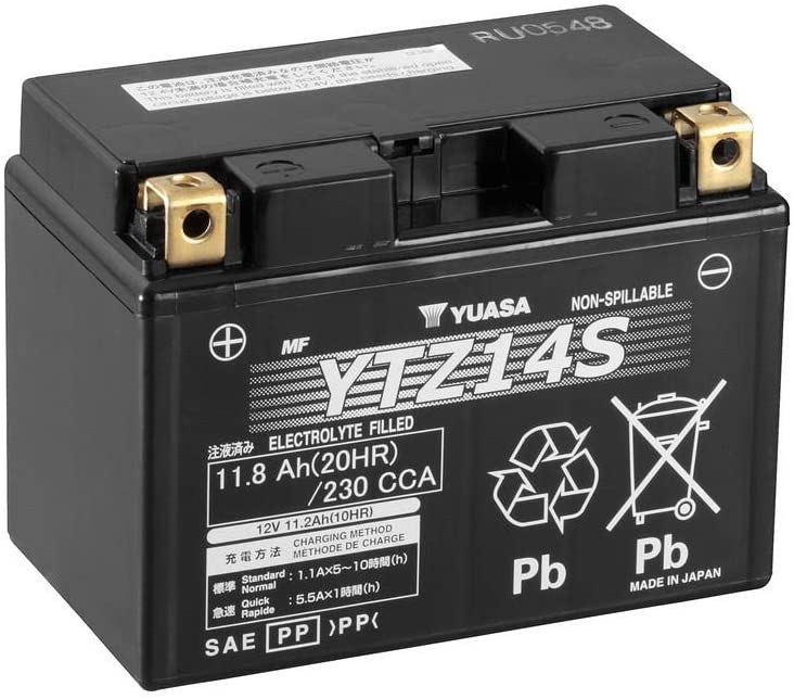 YUASA YTZ14S Starterbatterie AGM 12V 11,2Ah 230A Motorradbatterie
