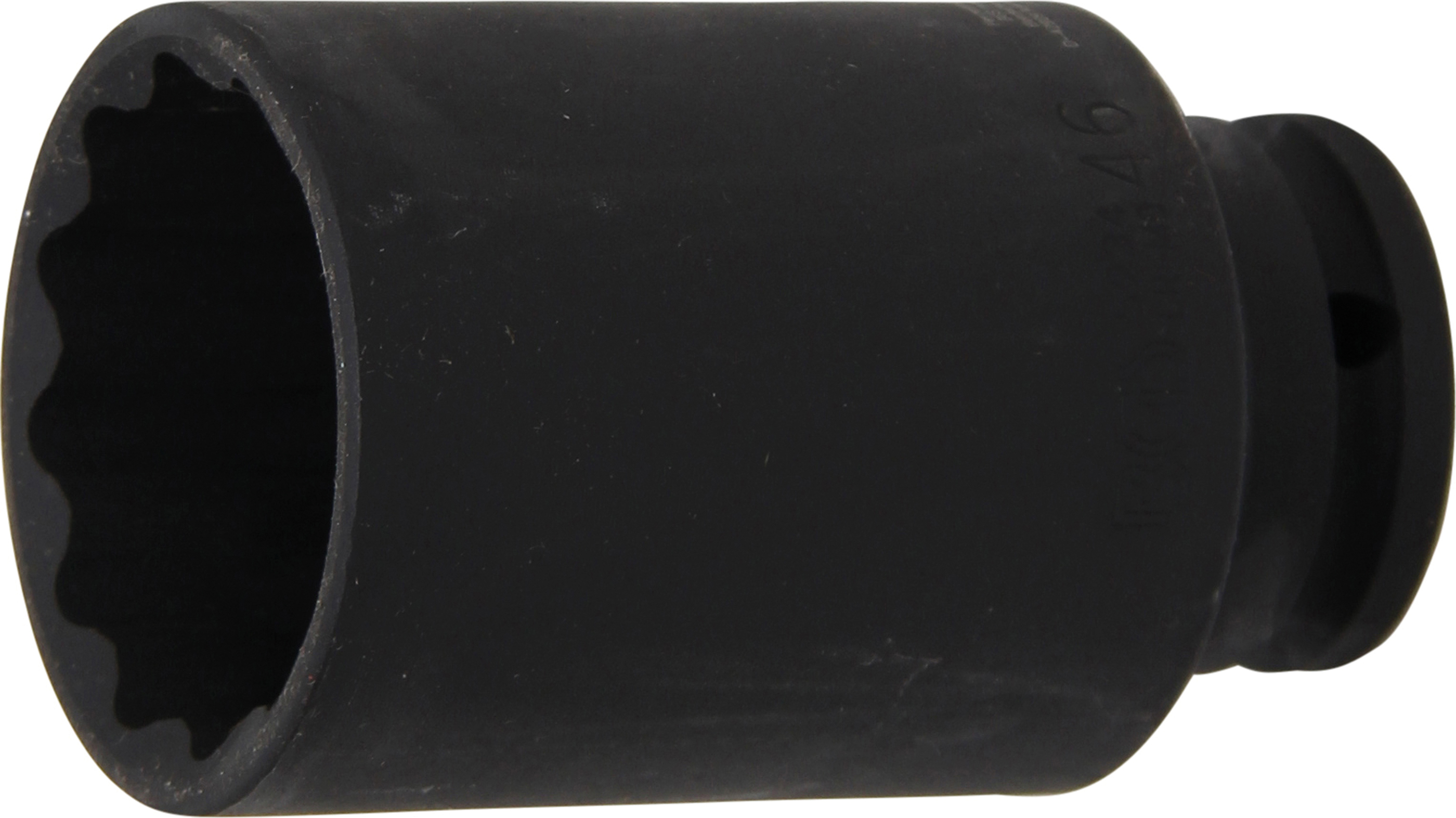 BGS Kraft-Steckschlüssel-Einsatz Zwölfkant, tief | Antrieb Innenvierkant 12,5 mm (1/2") | SW 46 mm