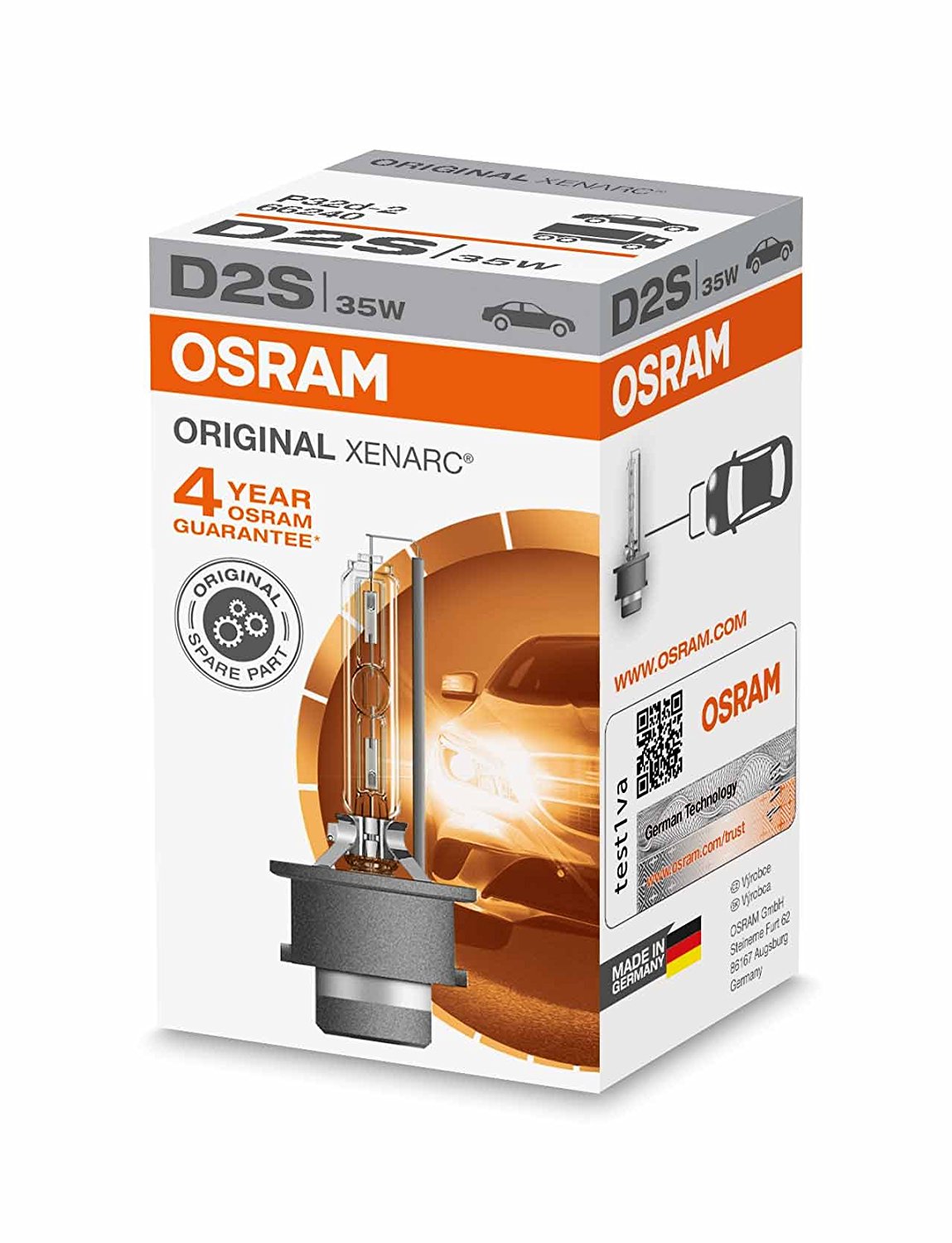 Osram D2S Original Xenarc Xenon 4300K 85V 35W P32D-2
