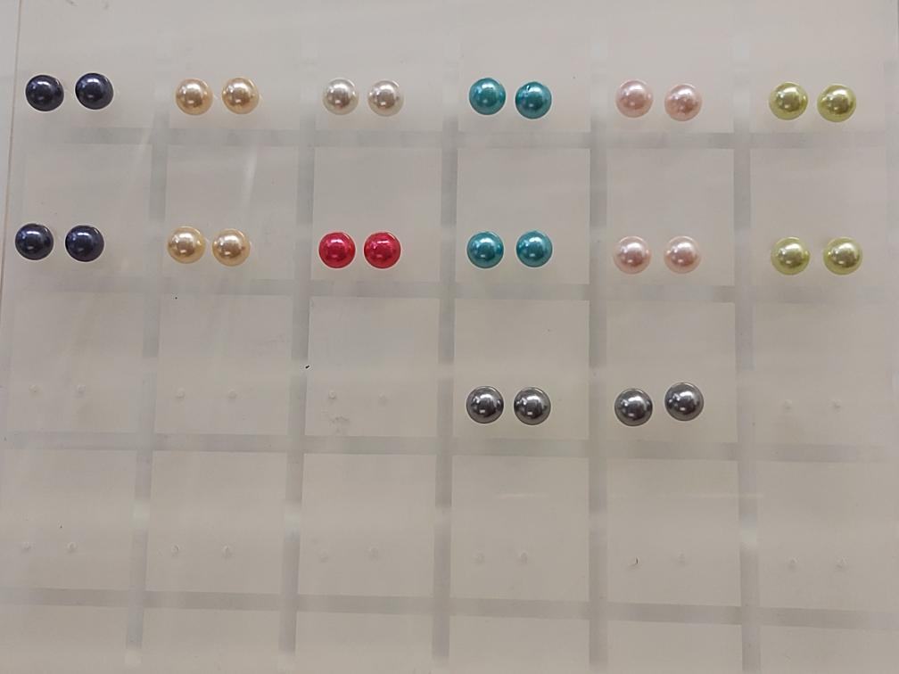 14 Paar Perlen Ohrringe Valentinstag Abverkauf
