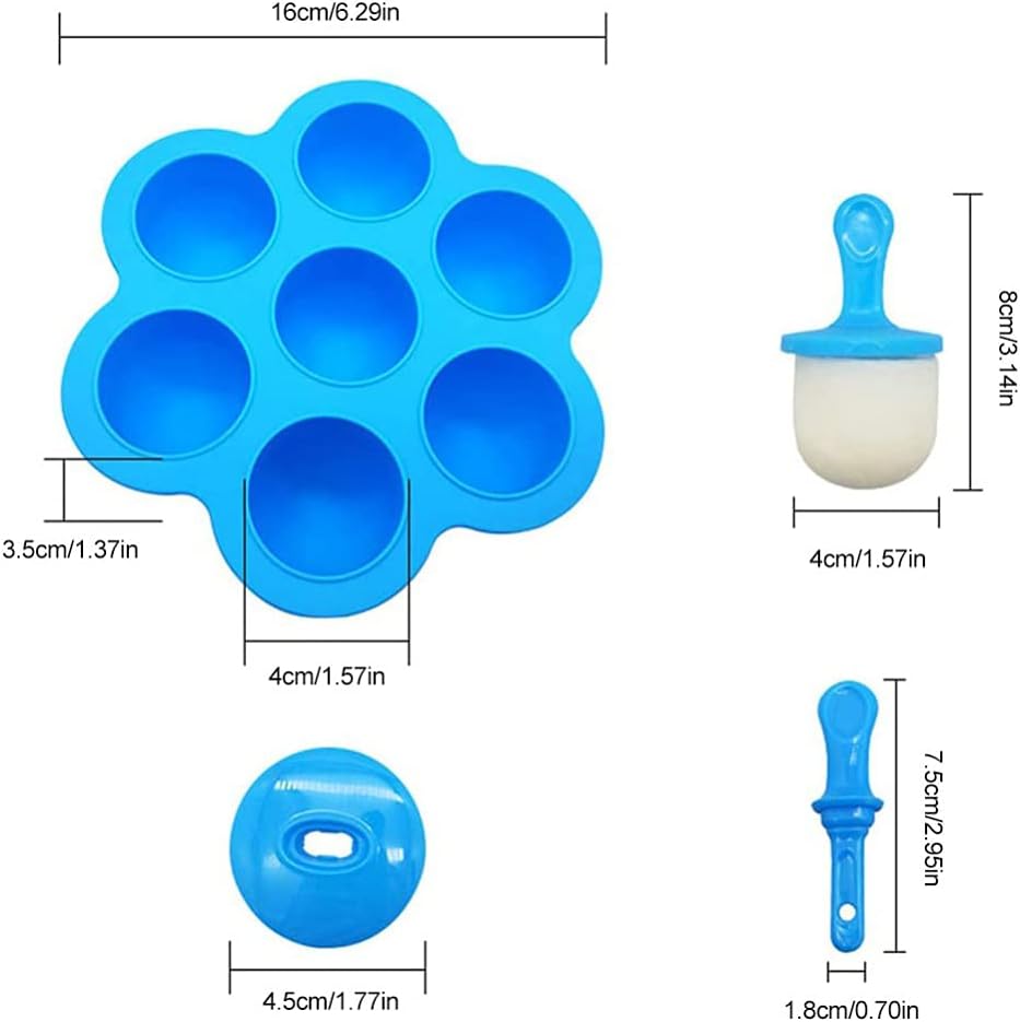 Eis Pop Form Eisformen Silikon Nesloonp Eisförmchen Popsicle Formen Wiederverwendbar Mini Eisformen mit bunten Kunststoff-Sticks für Kinder Baby Förmc