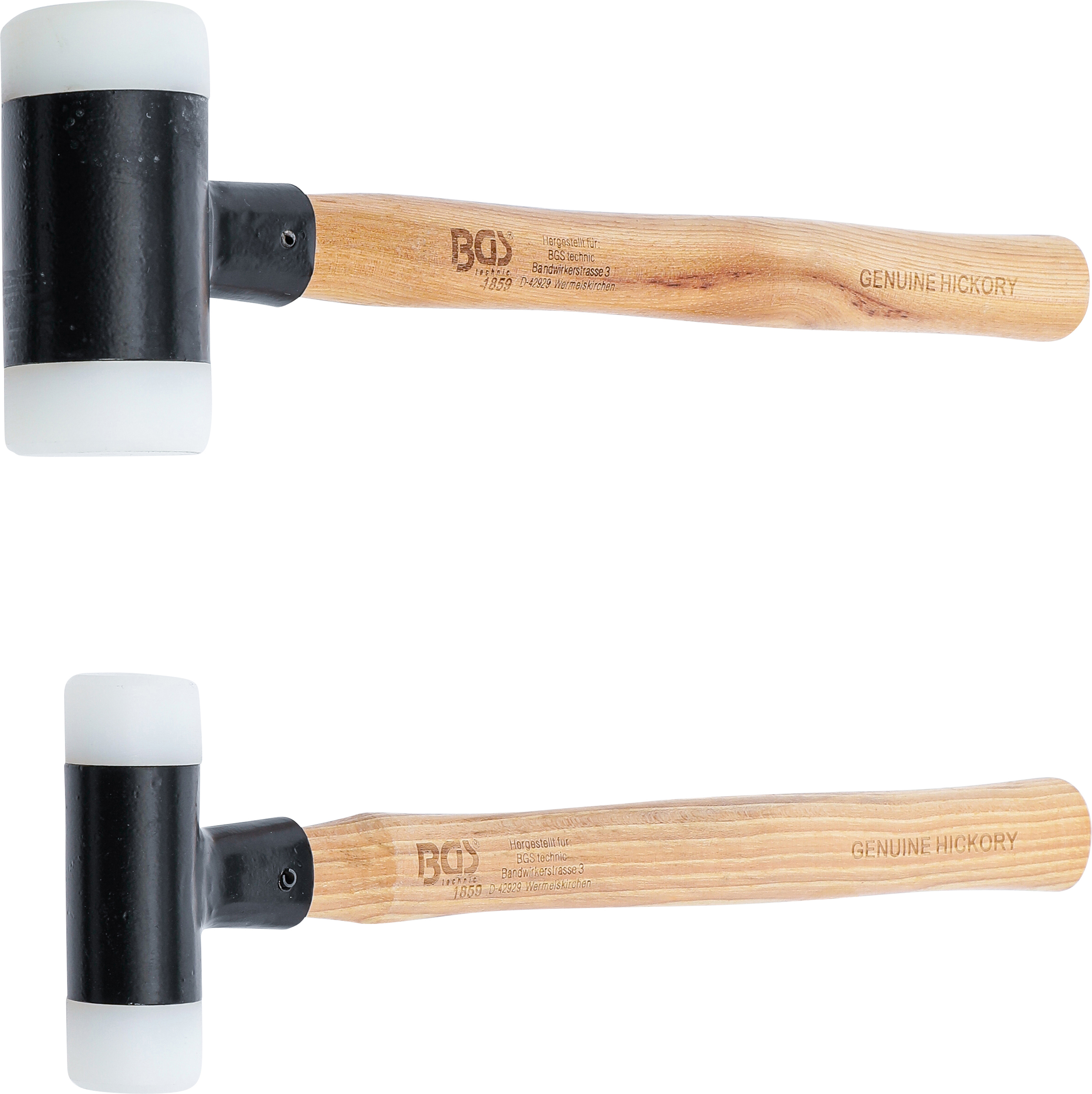 BGS Schonhammer-Satz | Hickory-Stiel | rückschlagfrei | Ø 30 / 45 mm | 300 / 550 g | 2-tlg.