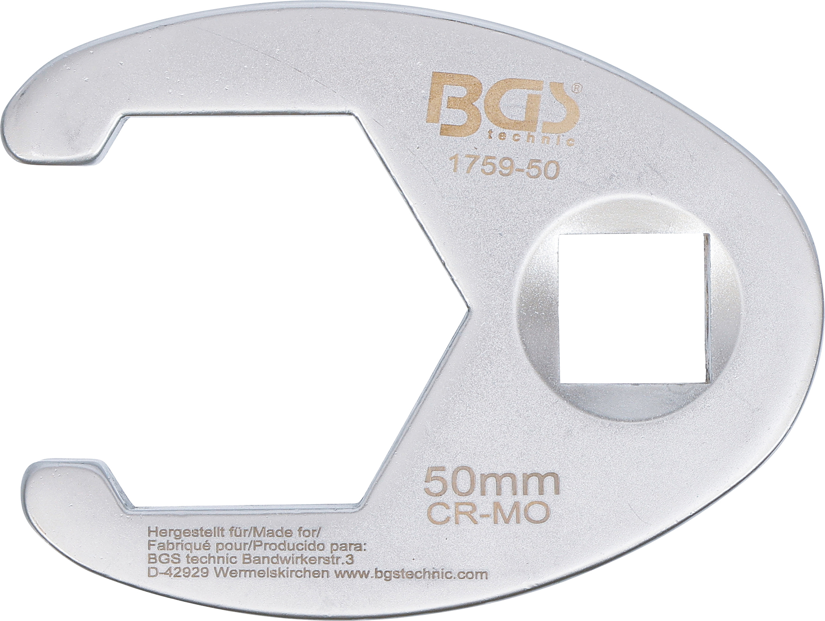 BGS Hahnenfußschlüssel | Antrieb Innenvierkant 20 mm (3/4") | SW 50 mm