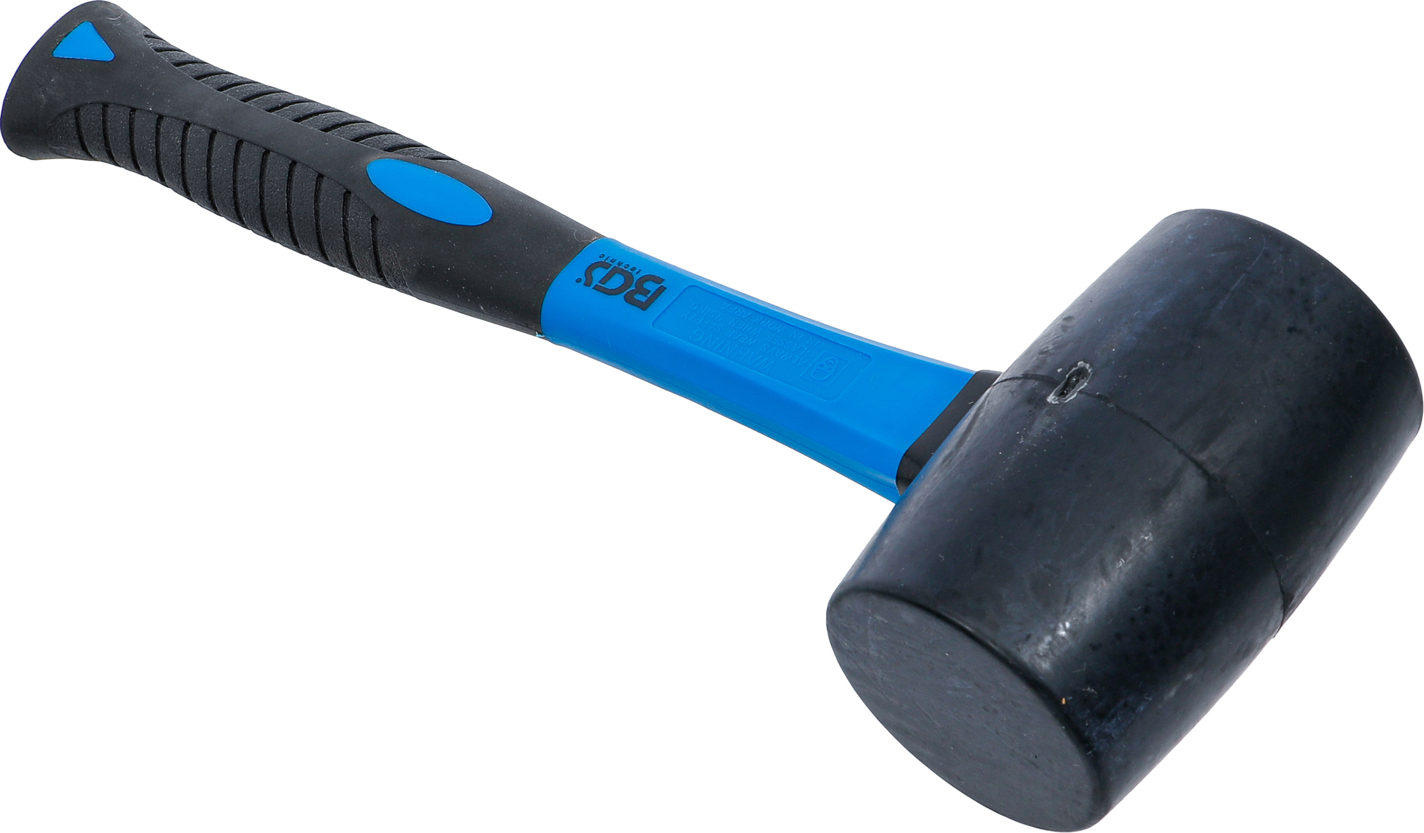 BGS Gummihammer | Fiberglasstiel | schwarzer Kopf | Ø 60 mm | 500 g