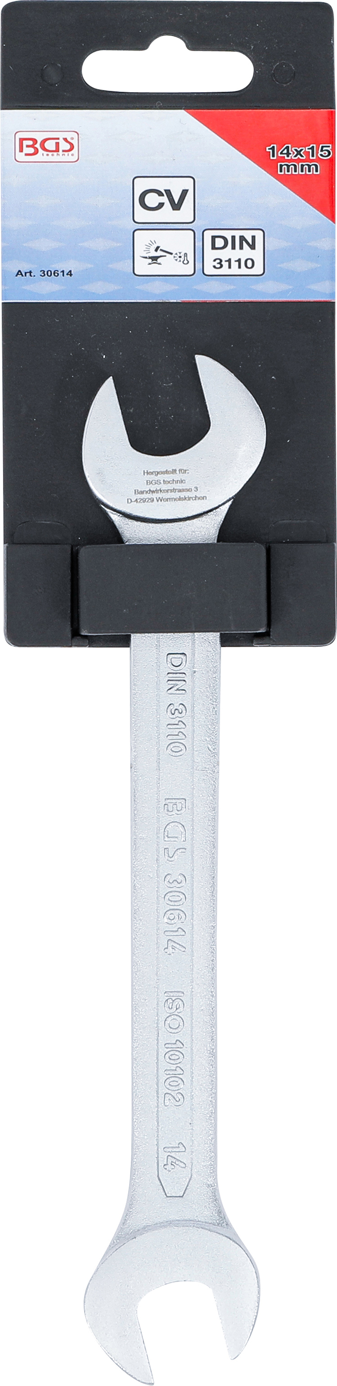BGS Doppel-Maulschlüssel | SW 14 x 15 mm BGS Doppel-Maulschlüssel | SW 14 x 15 mm
