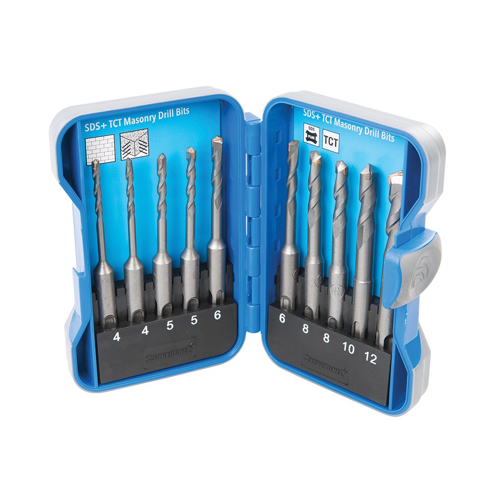 Silverline SDS Plus HM Steinbohrer Satz 10tlg