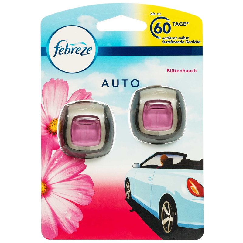 Febreze Car Blütenhauch Duo Lufterfrischer 2x 2ml Doppelpack