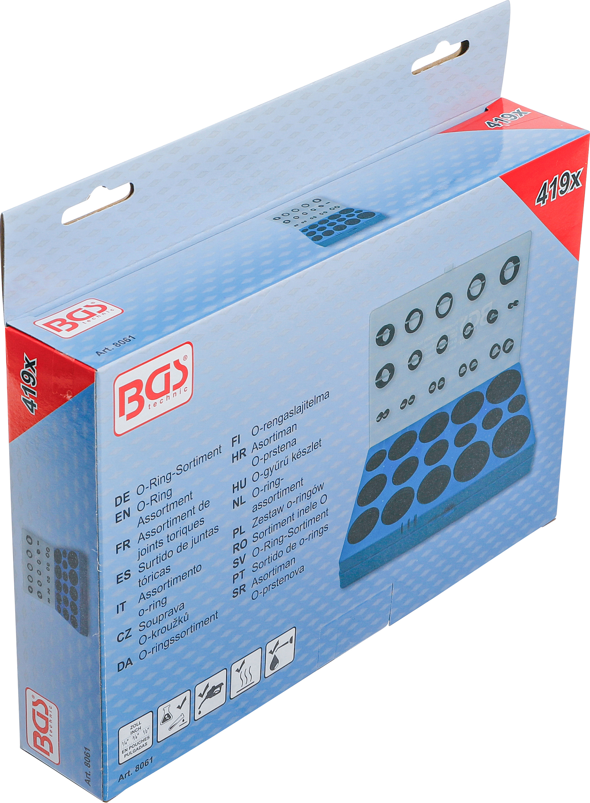 BGS O-Ring-Sortiment | Zollmaße | 419-tlg.