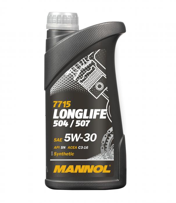 5W-30 Mannol 7715 Longlife 504 507 für VW Audi Skoda Motoröl 1 Liter ...