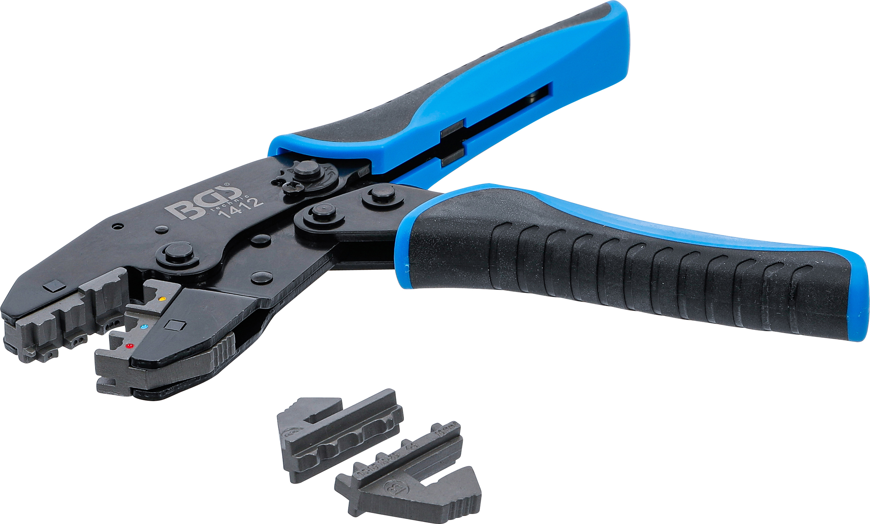 BGS Crimpzange mit Ratschenfunktion | auswechselbare Pressprofileinsätze