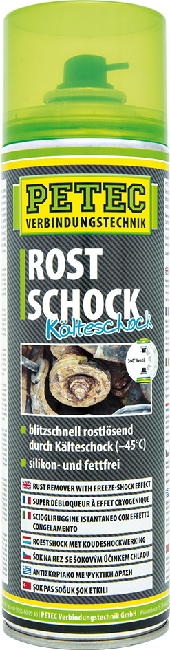 Petec Rost Schock Kälteschock Rostlöser Spray 500 ml