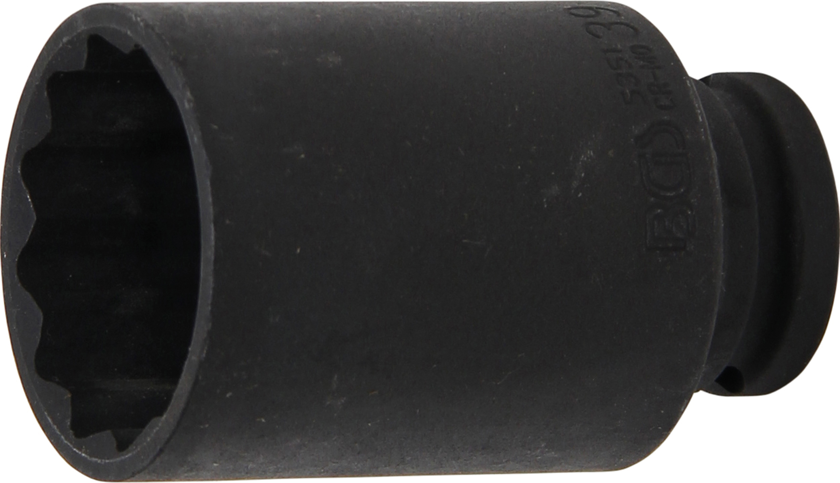 BGS Kraft-Steckschlüssel-Einsatz Zwölfkant, tief | Antrieb Innenvierkant 12,5 mm (1/2") | SW 39 mm