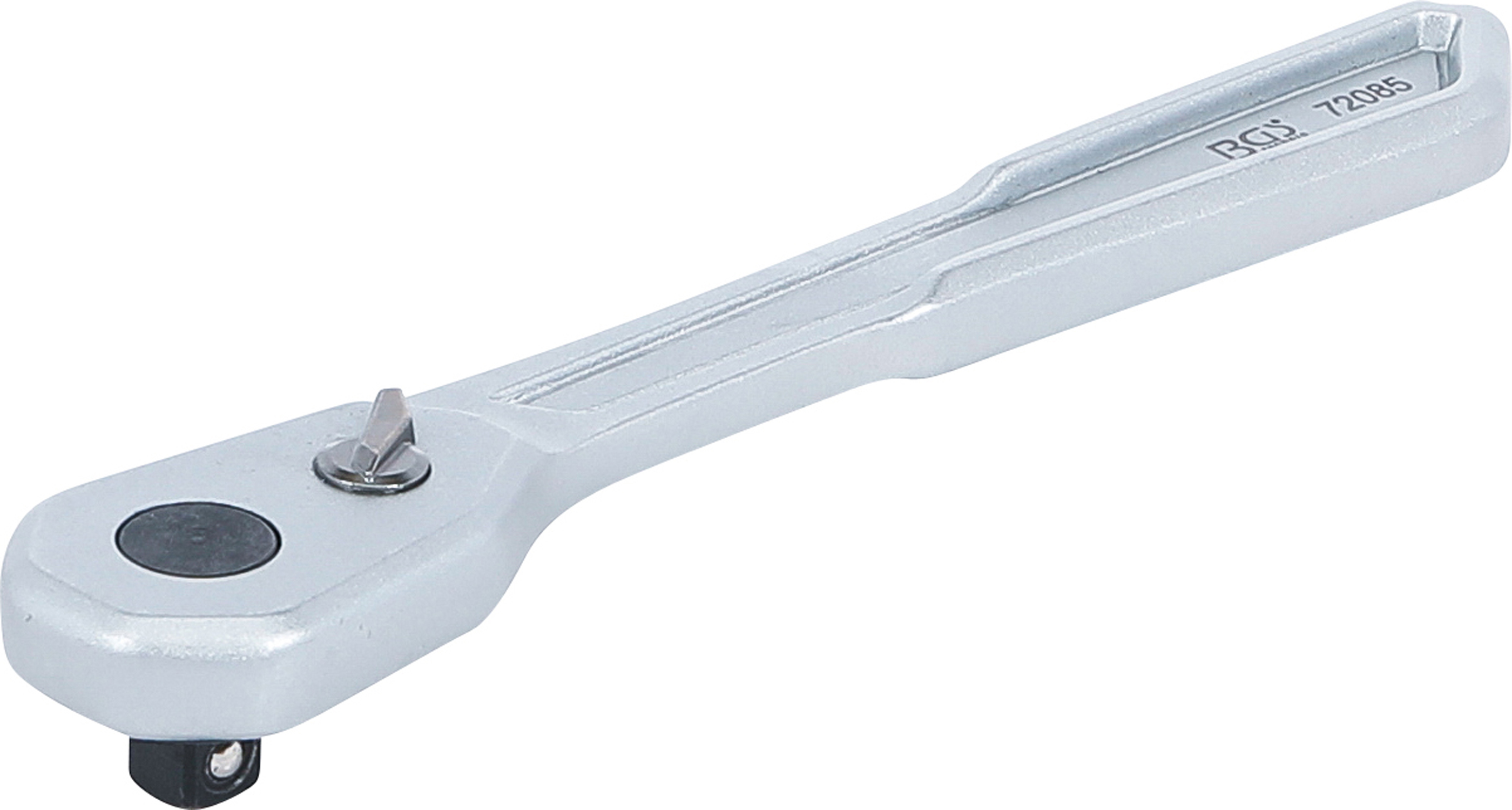 BGS Umschaltknarre | extra flach | feinverzahnt | Abtrieb Außenvierkant 6,3 mm (1/4")