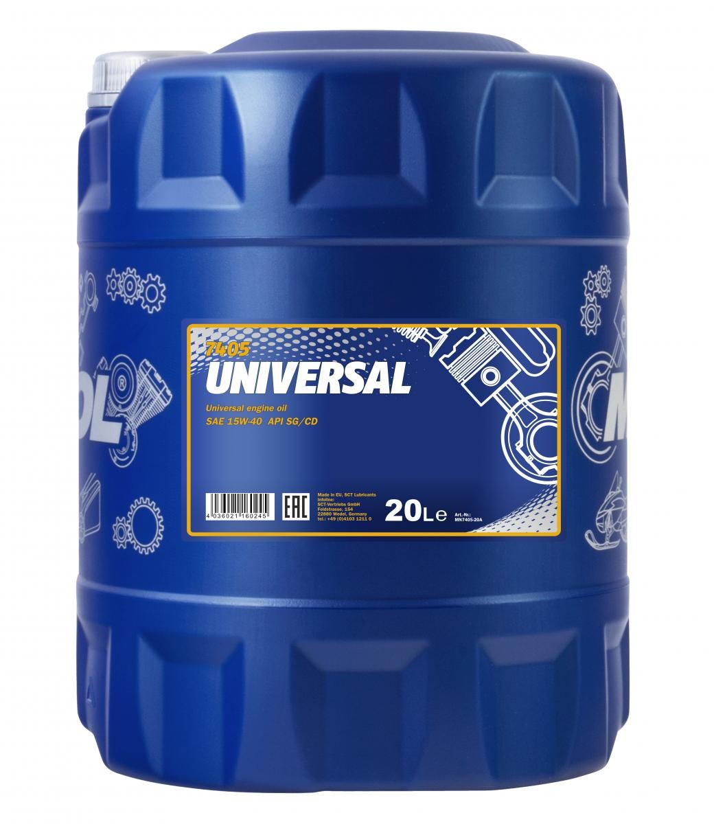 15W-40 Mannol 7405 Universal Motoröl 20 Liter