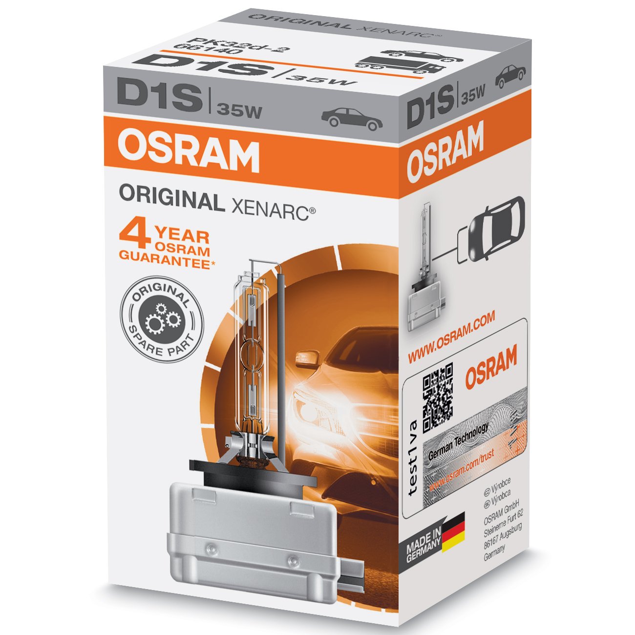 Osram Original D1S Xenarc 35W PK32D-2 66140 Autolampe