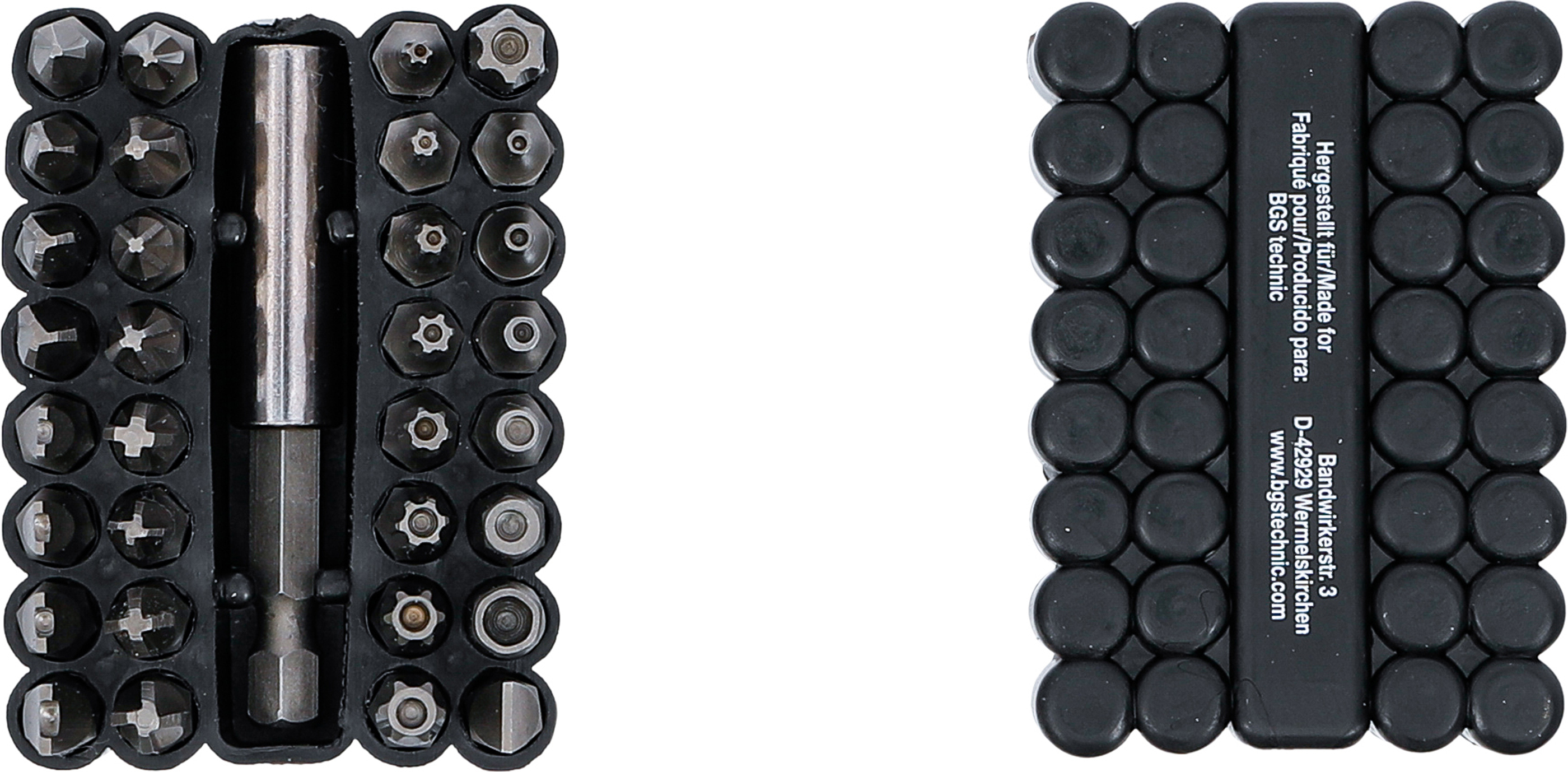 BGS Bit-Satz | kurz | Antrieb Außensechskant 6,3 mm (1/4") | verschiedene Profile | 33-tlg.