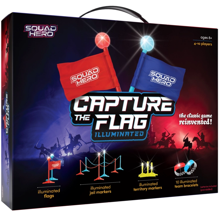 Squad Hero Capture the Flag Illuminated Edition Flaggenspiel beleuchtet Das Original aus den USA Top Outdoor Geschenk