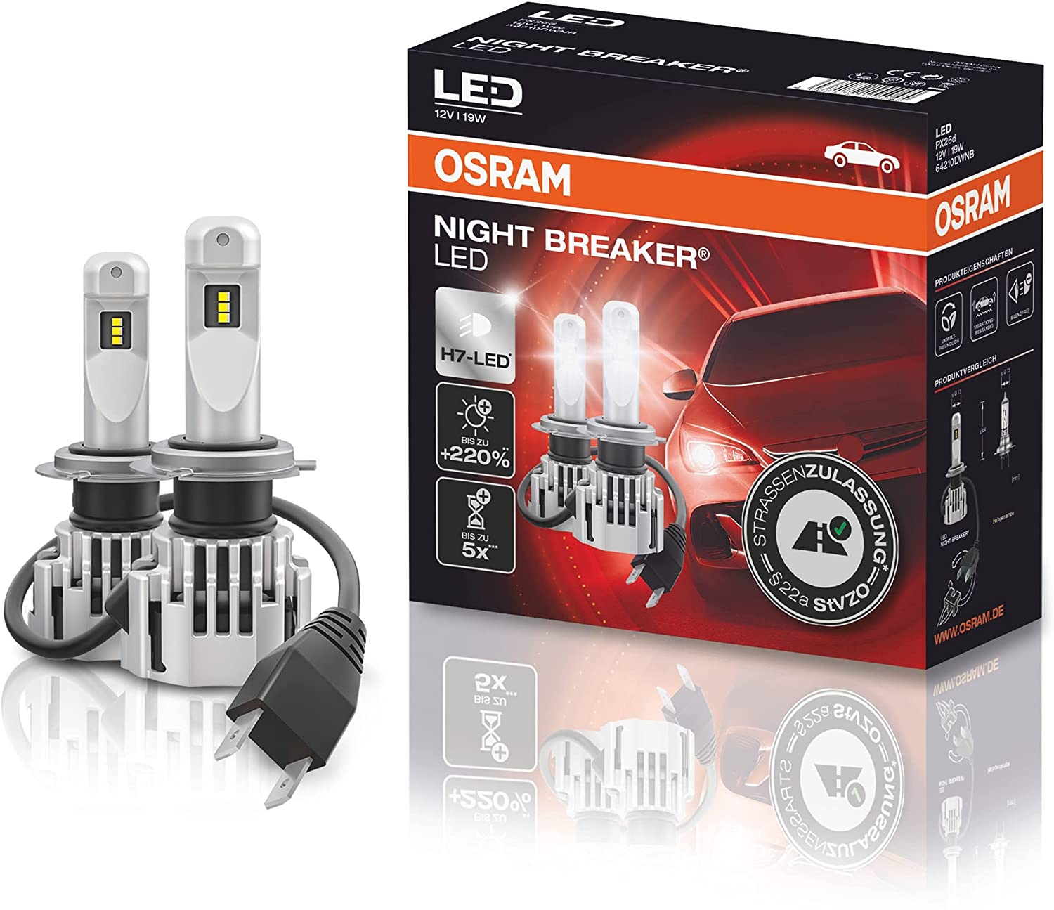 Osram H7 Night Breaker LED 64210DWNB erste legale LED H7 mit Straßenzulassung