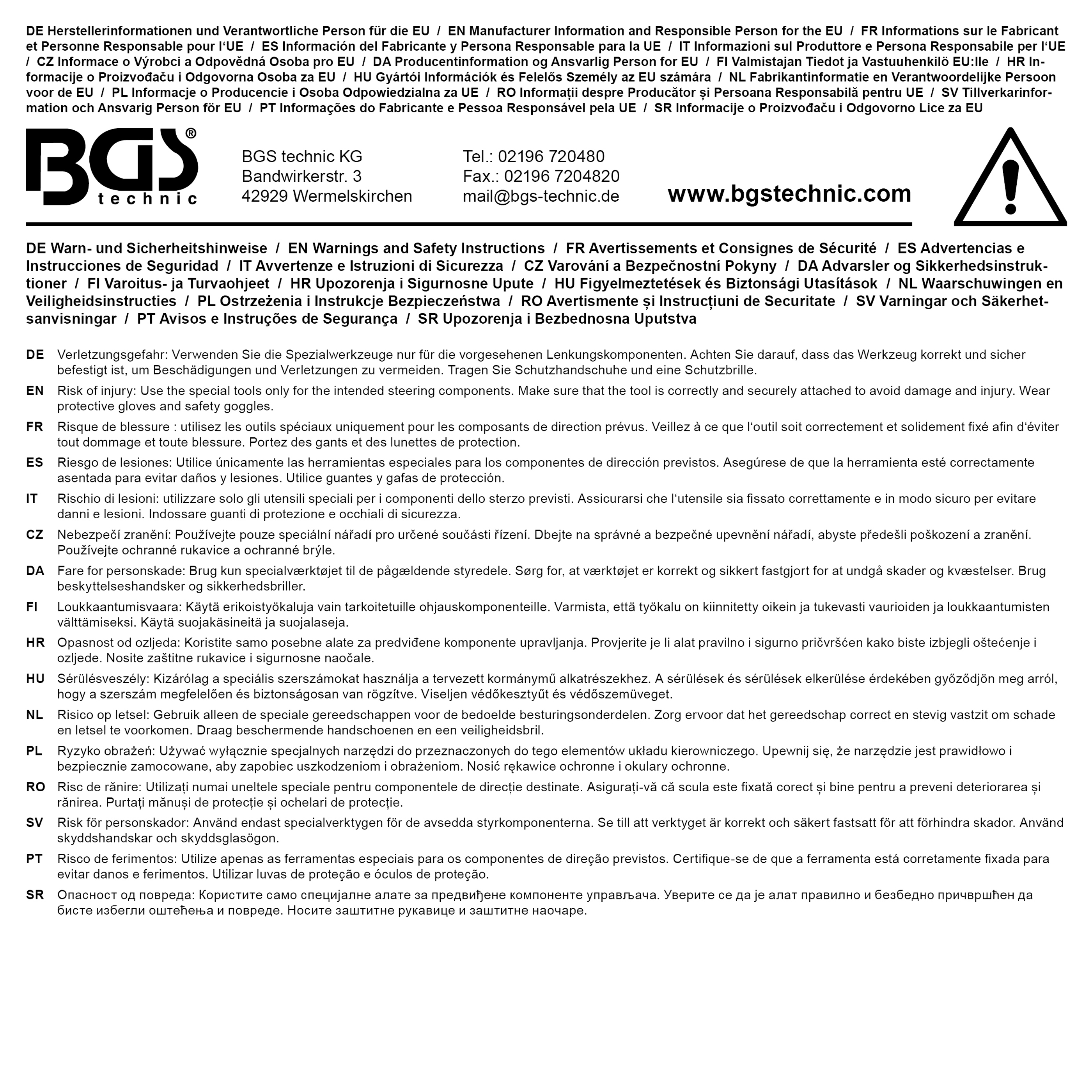 BGS Sturz-Einstellwerkzeug | für VAG | SW 18 mm