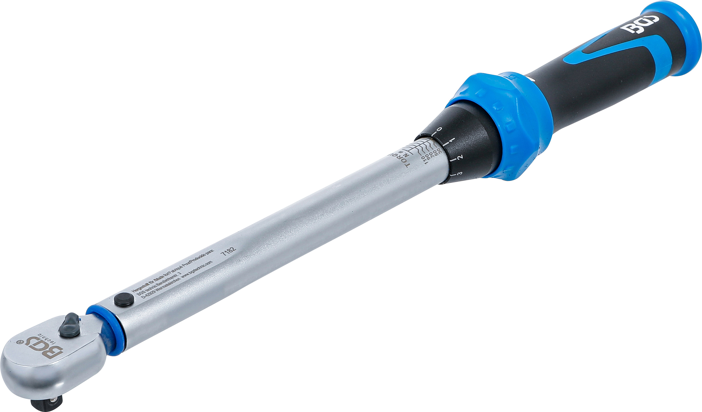 BGS Drehmomentschlüssel | Abtrieb Außenvierkant 10 mm (3/8") | 20 - 120 Nm