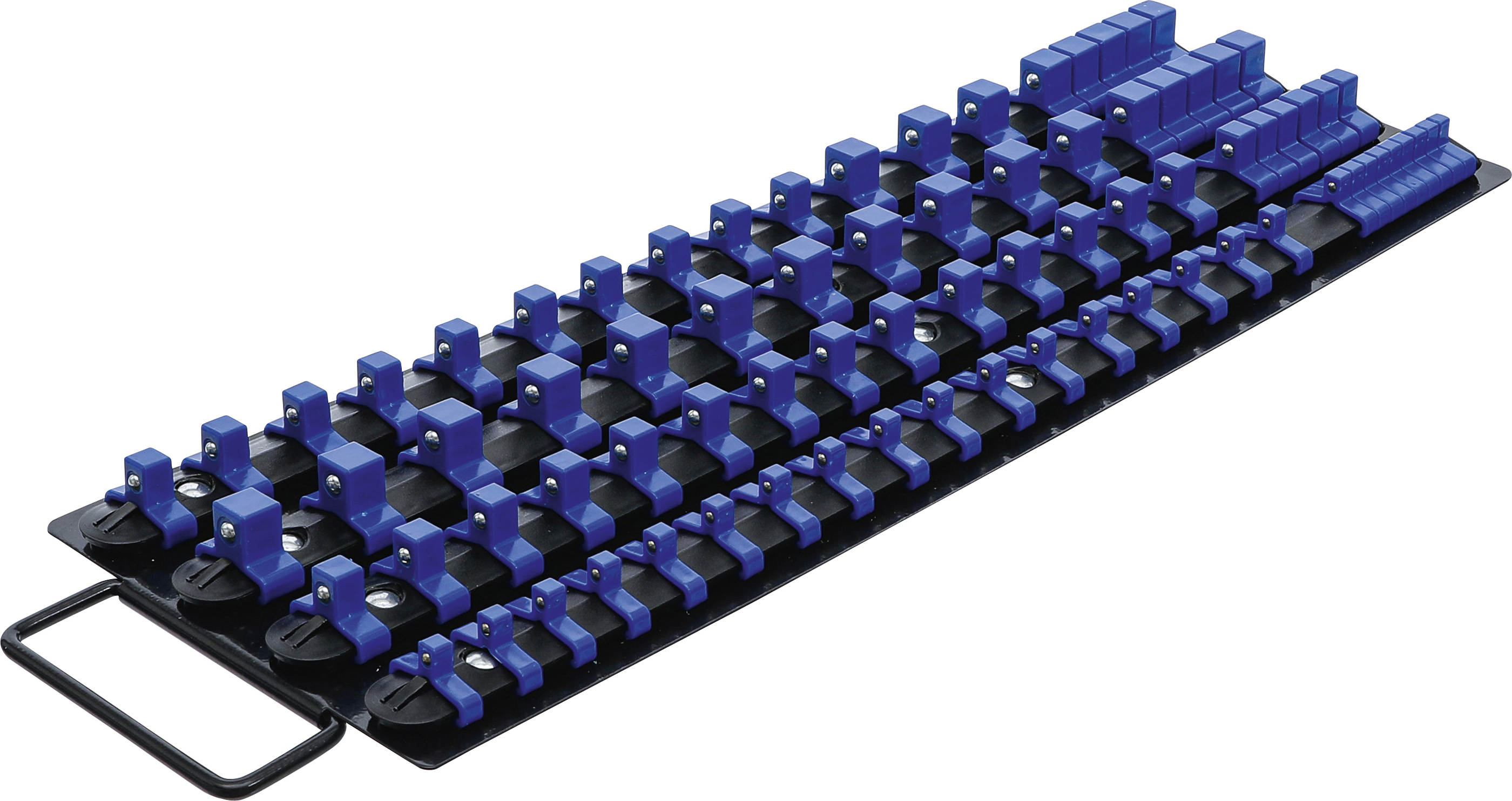 BGS Technic Aufsteckschienen Set für Steckschlüssel Einsätze mit 80 Clips
