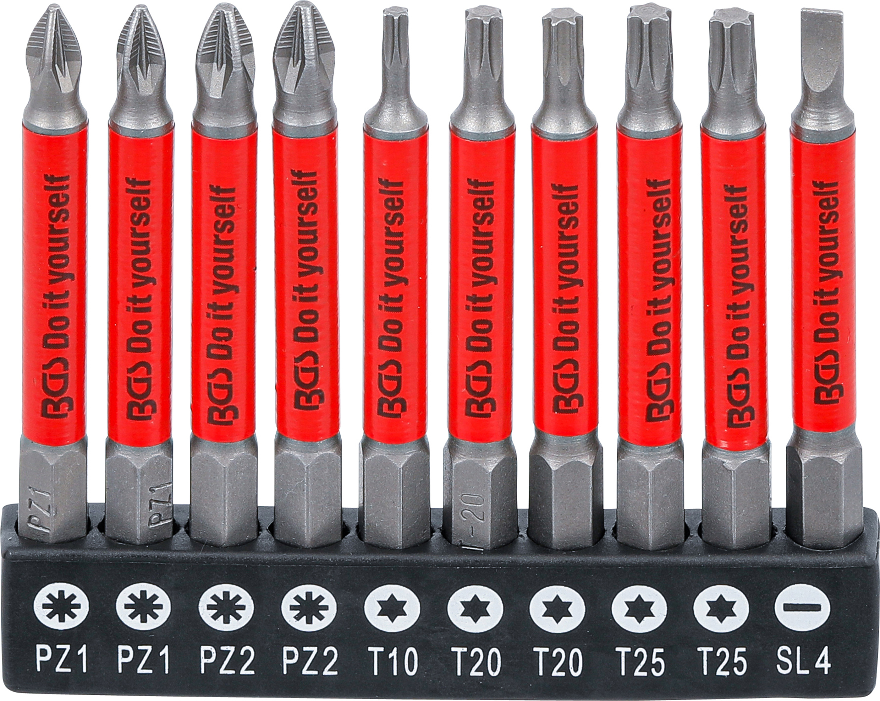 BGS Antirutsch-Bit-Satz | magnetisch | 70 mm | 10-tlg.