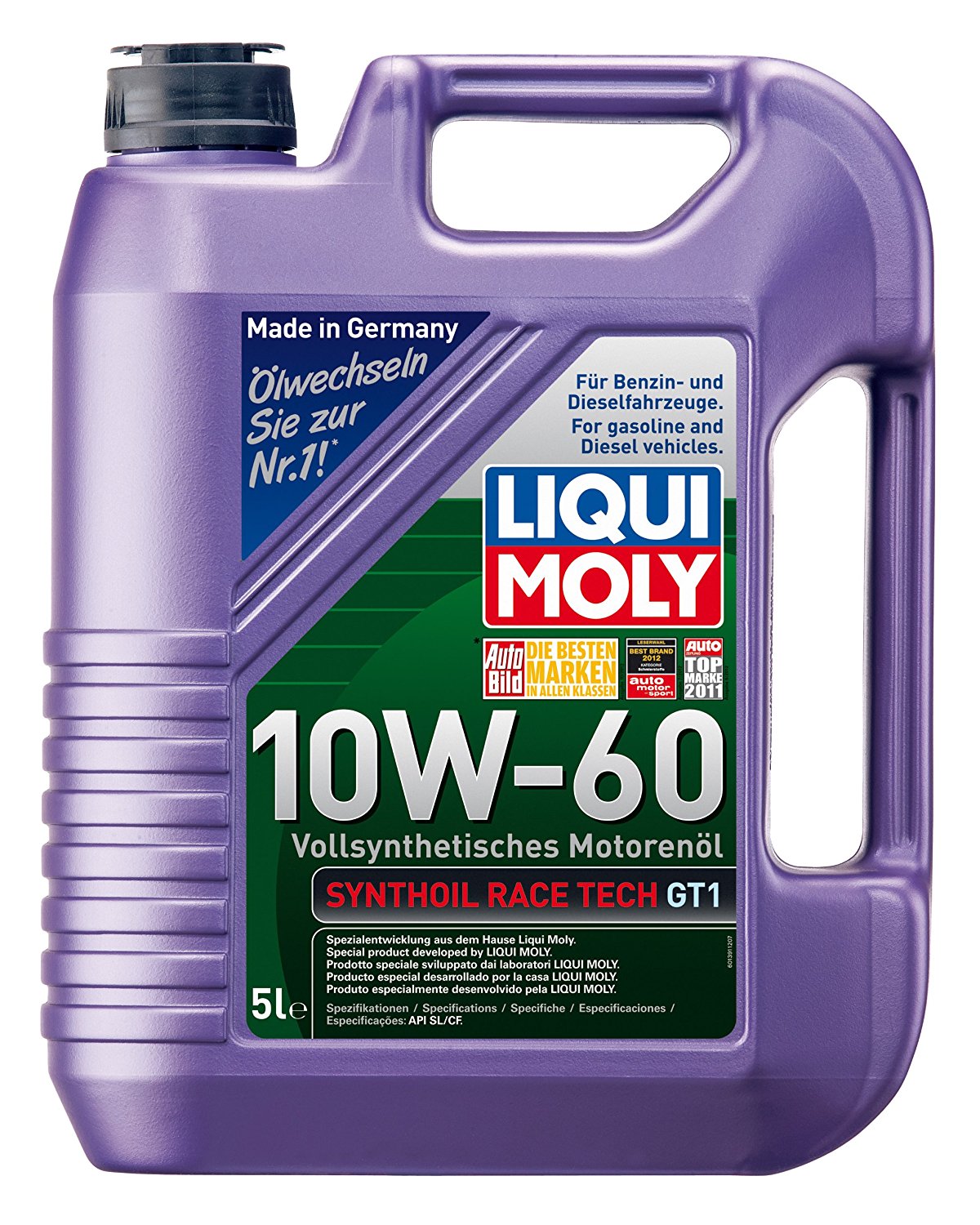 10W-60 Liqui Moly 1391 Synthoil Race Tech GT1 Motoröl 5 Liter