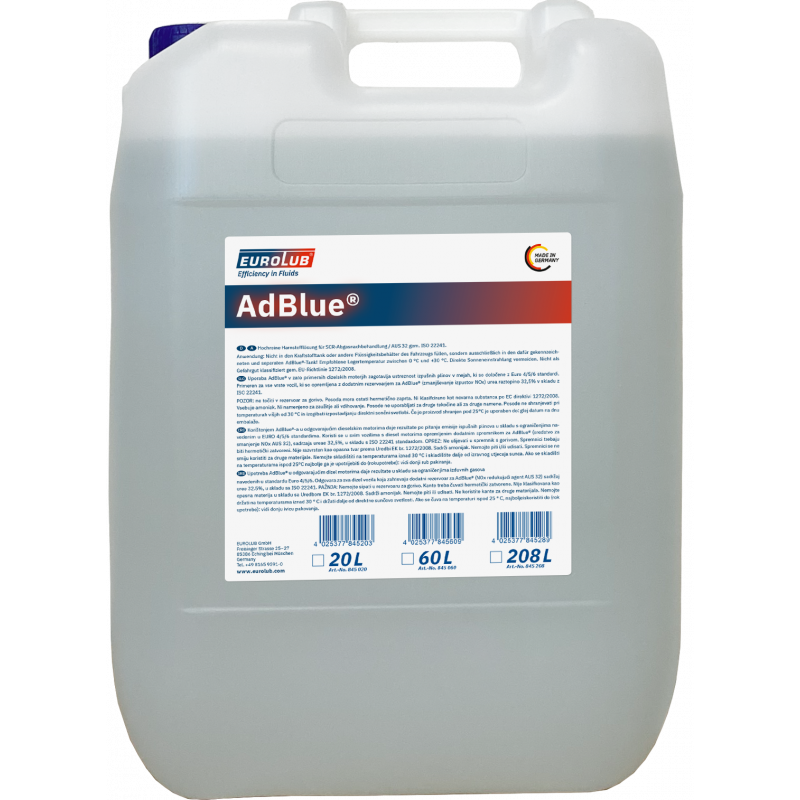 Eurolub AdBlue mit Ausgießer Harnstofflösung Ad Blue 20 Liter