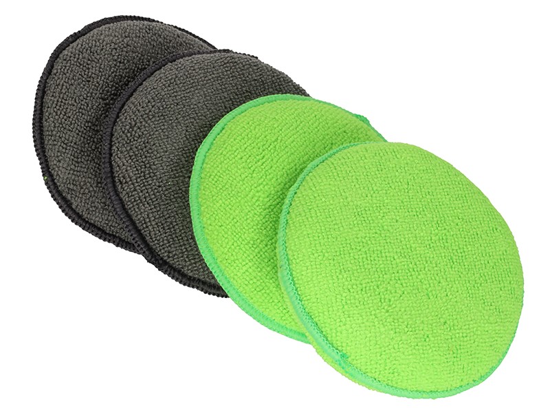Carmotion Mikrofaser Applikator Pad Schwamm für Lack und Kunstoffpflegemittel 4er Pack