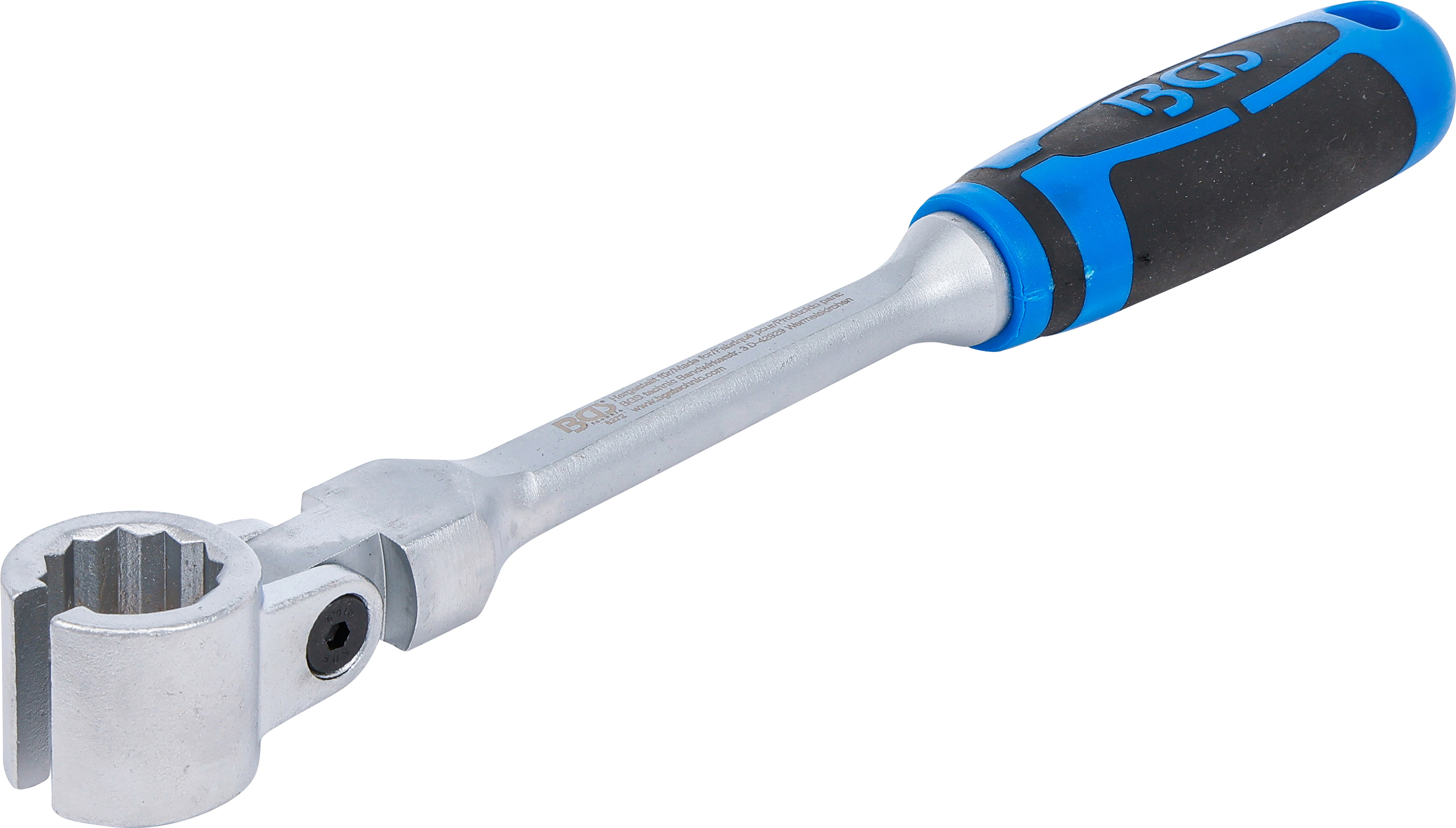 BGS Spezial-Ringschlüssel für Lambdasonden, kippbar, mit Griff | SW 22 mm