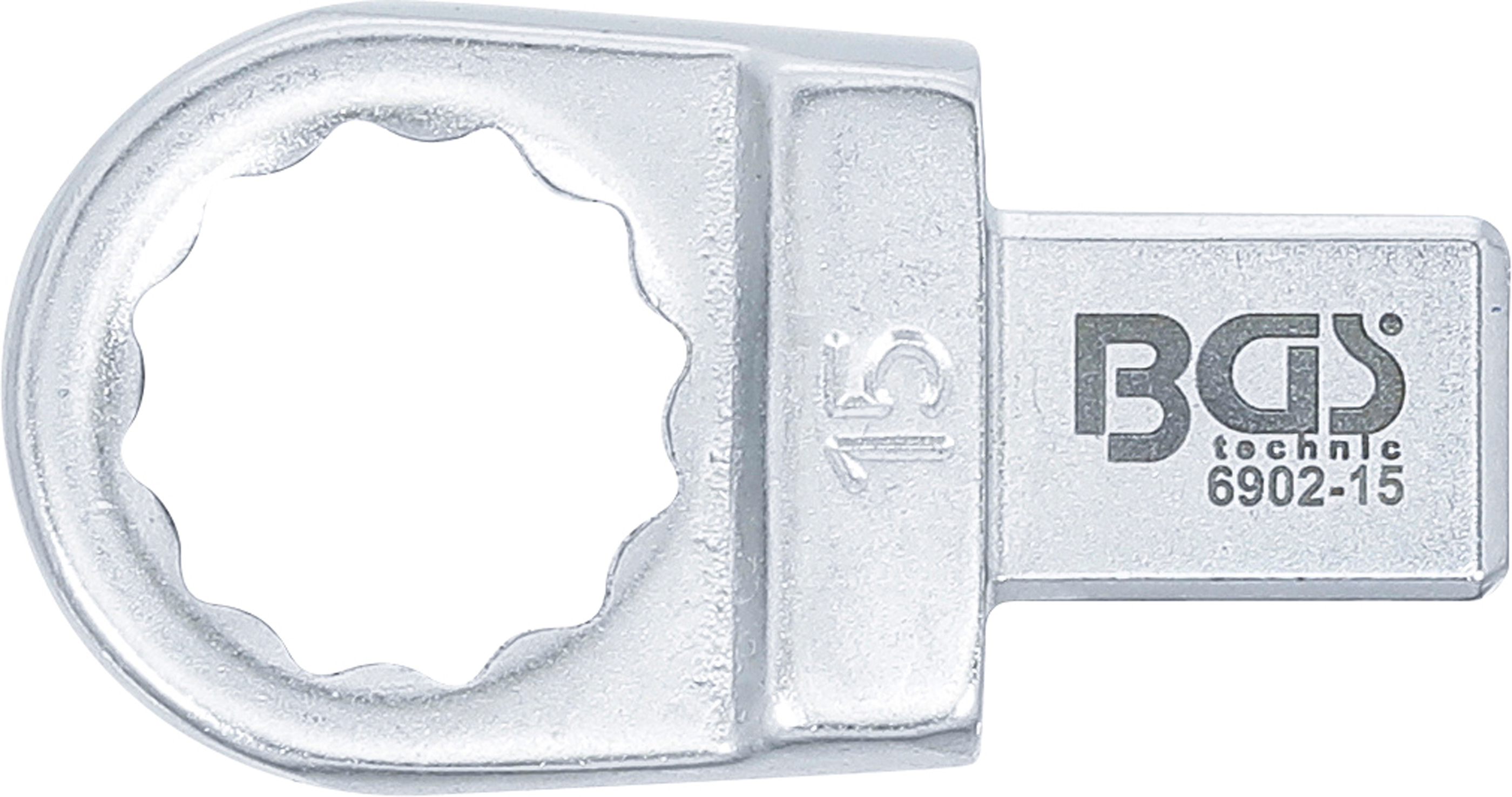 BGS Einsteck-Ringschlüssel | 15 mm | Aufnahme 9 x 12 mm BGS Einsteck-Ringschlüssel | 15 mm | Aufnahme 9 x 12 mm