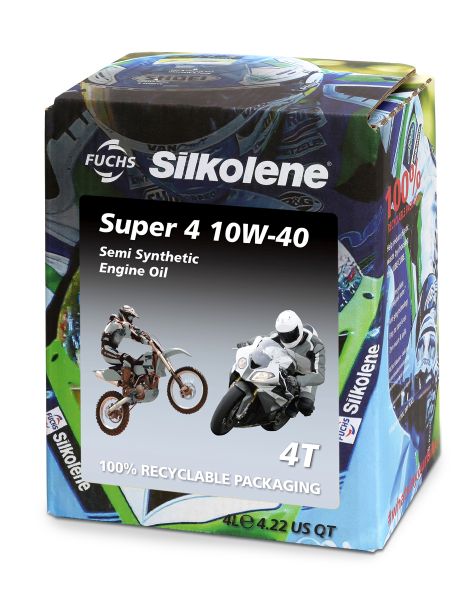 10W-40 Fuchs Silkolene Super 4 Motorrad Motoröl 4 Liter