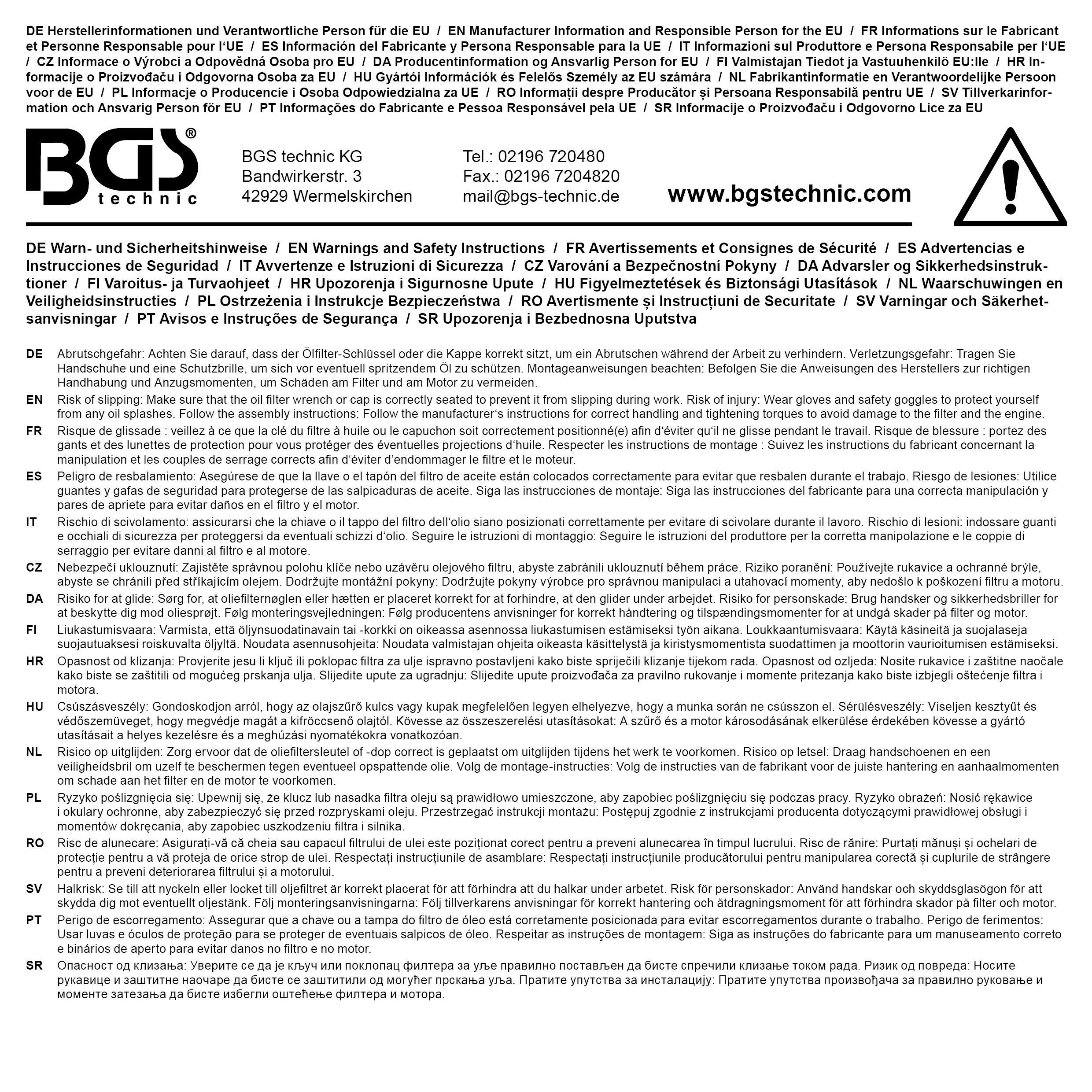 BGS Ölfilterschlüssel | 15-kant | für Hyundai, Kia