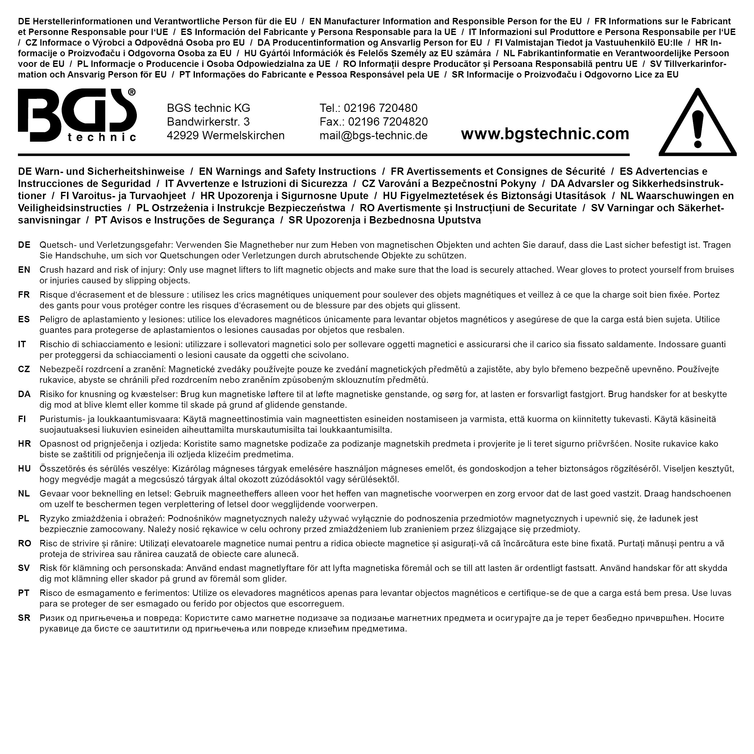 BGS Magnetheber- / Krallengreifer- und Inspektionsspiegel-Satz | 3-tlg.