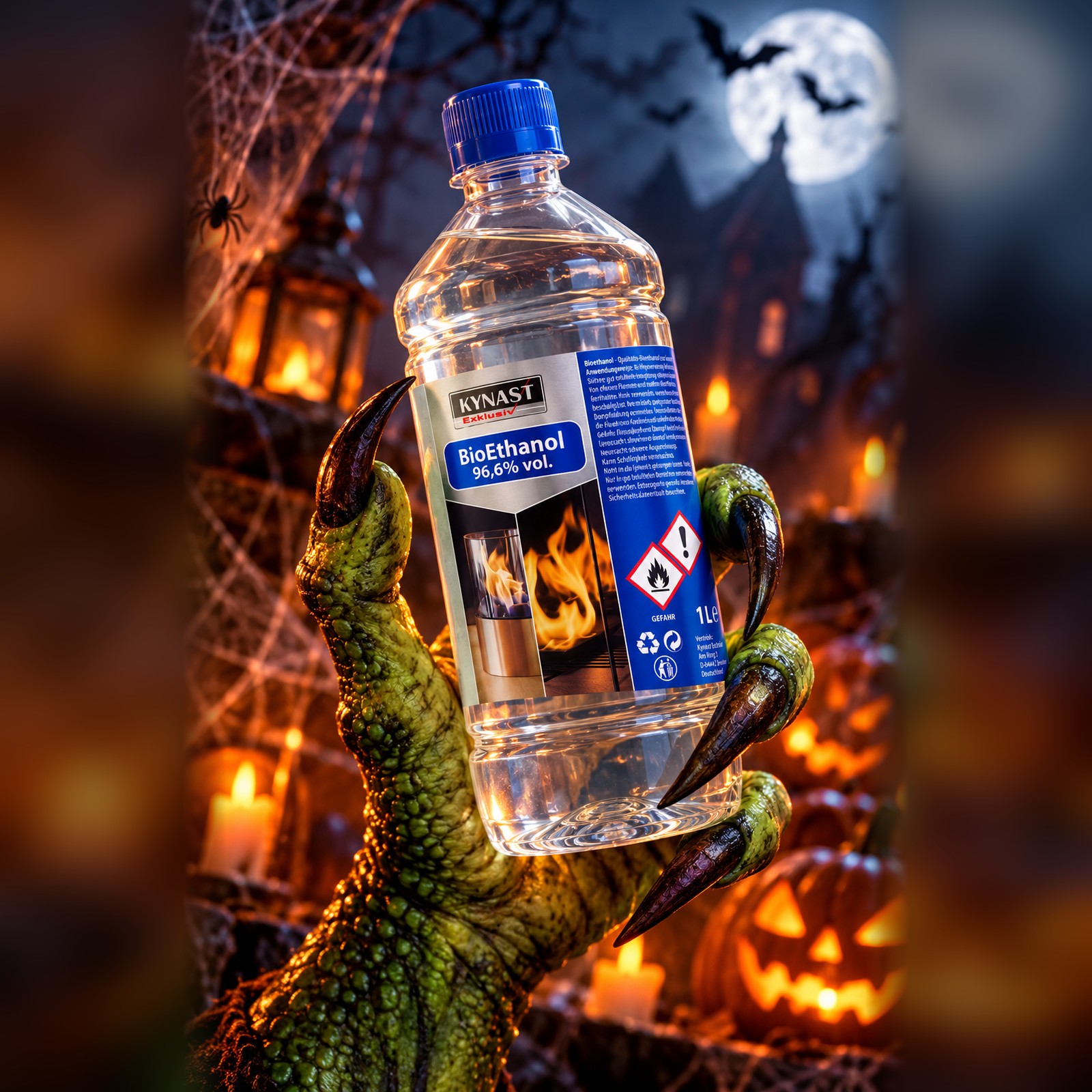 Kynast Exklusiv BioEthanol für Biokamin Bio Ethanol 1 Liter HALLOWEEN DEAL