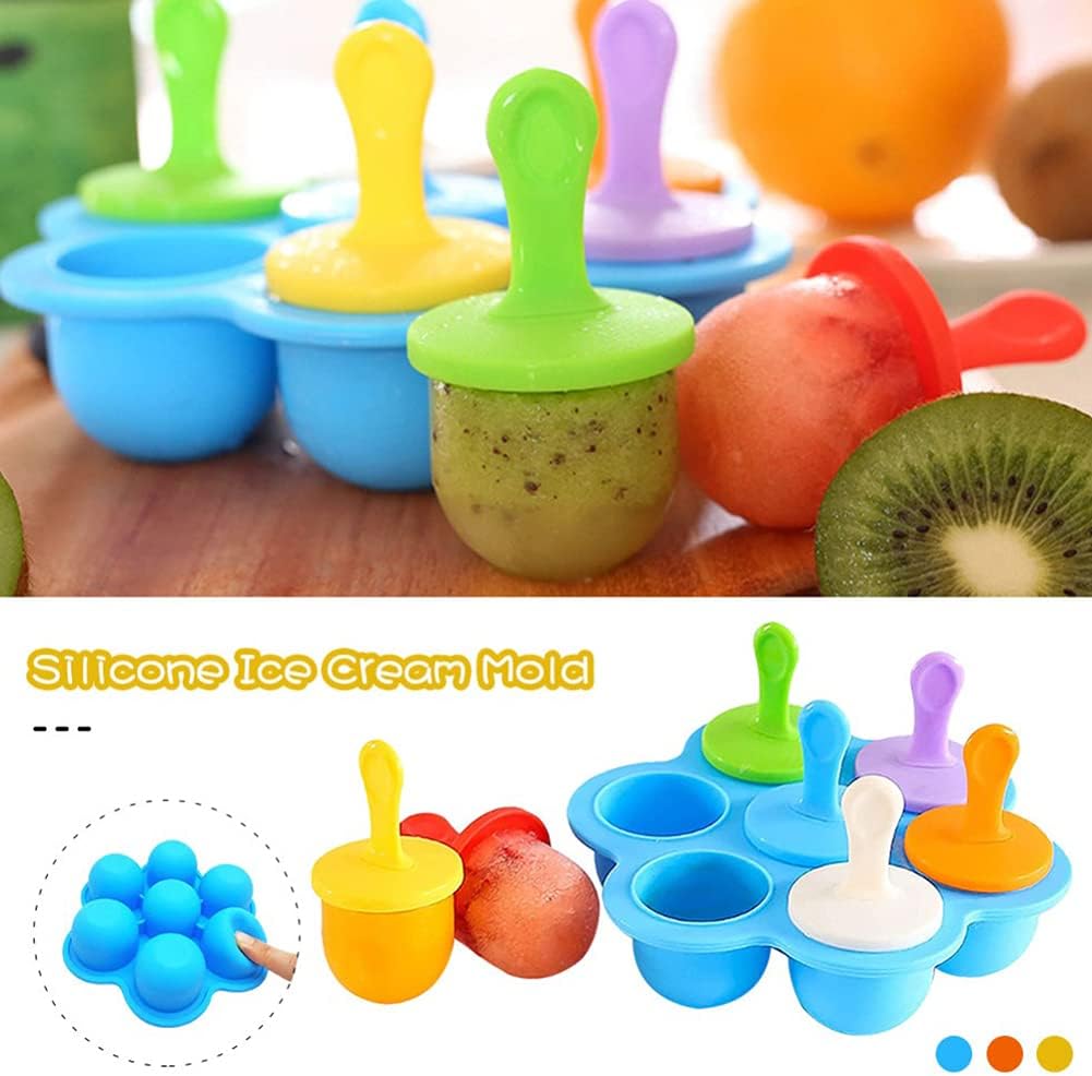 Eis Pop Form Eisformen Silikon Nesloonp Eisförmchen Popsicle Formen Wiederverwendbar Mini Eisformen mit bunten Kunststoff-Sticks für Kinder Baby Förmc