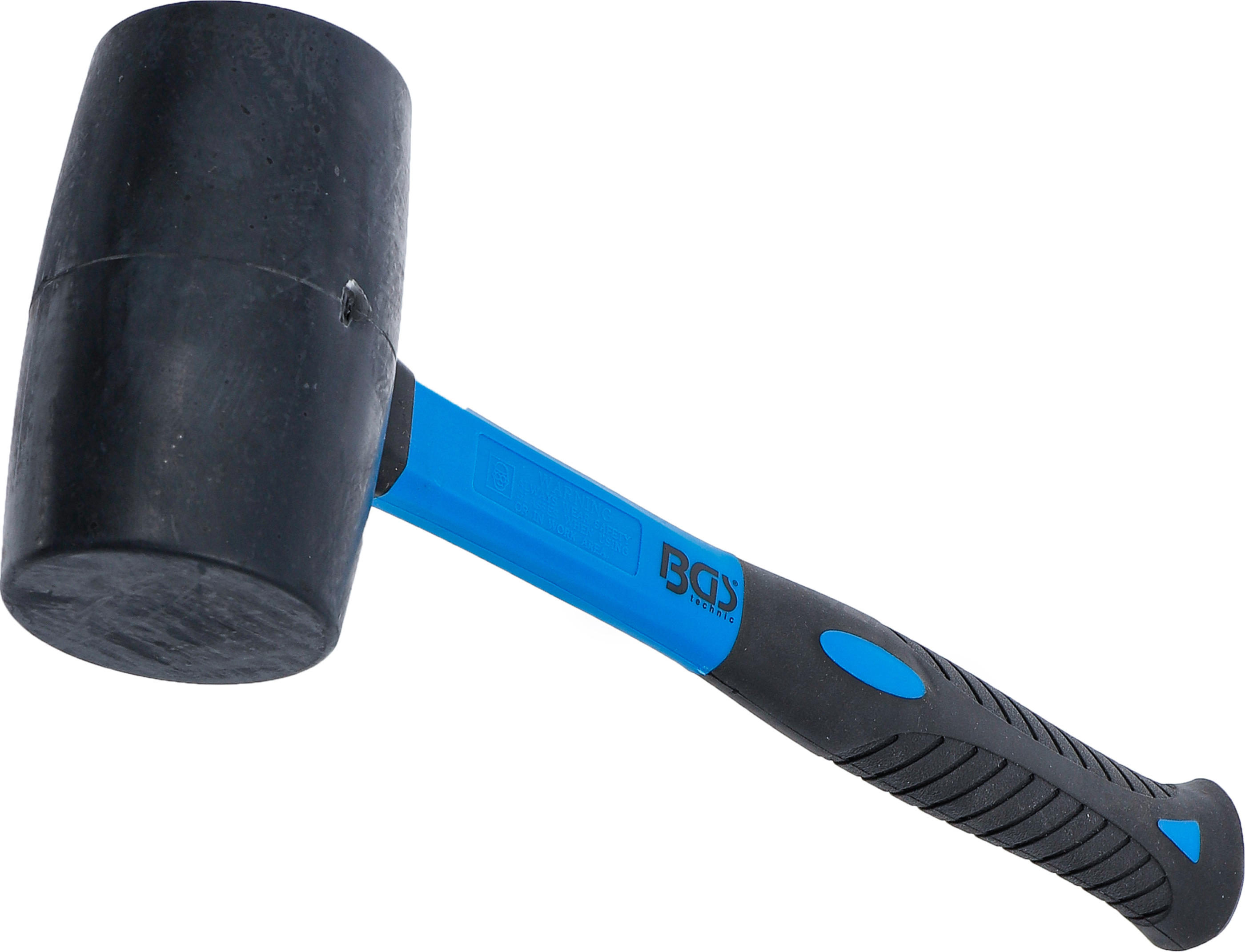 BGS Gummihammer | Fiberglasstiel | schwarzer Kopf | Ø 65 mm | 720 g