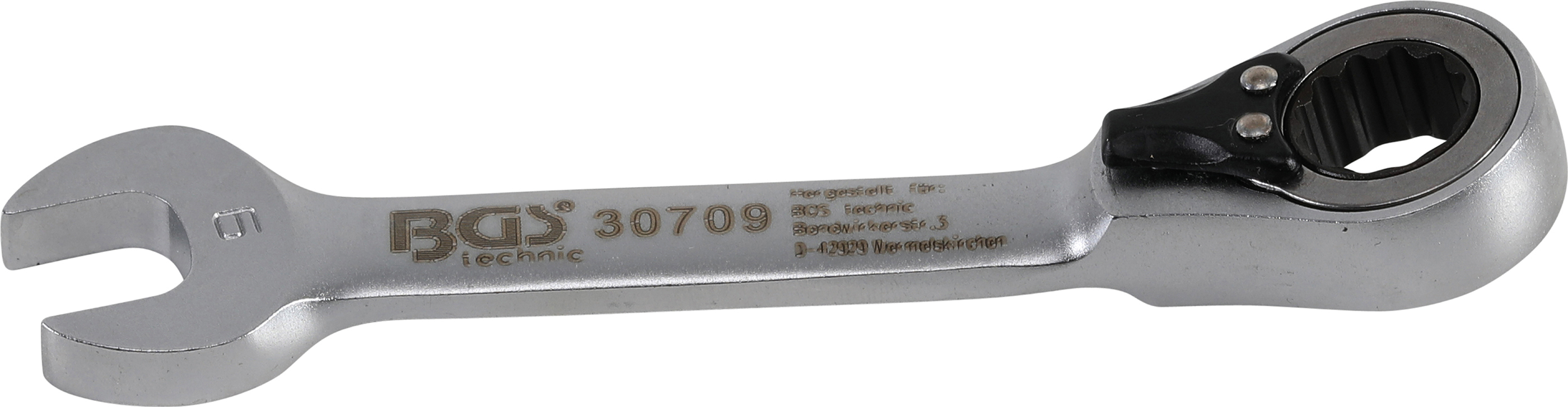 BGS Ratschenring-Maulschlüssel | kurz | umschaltbar | SW 9 mm