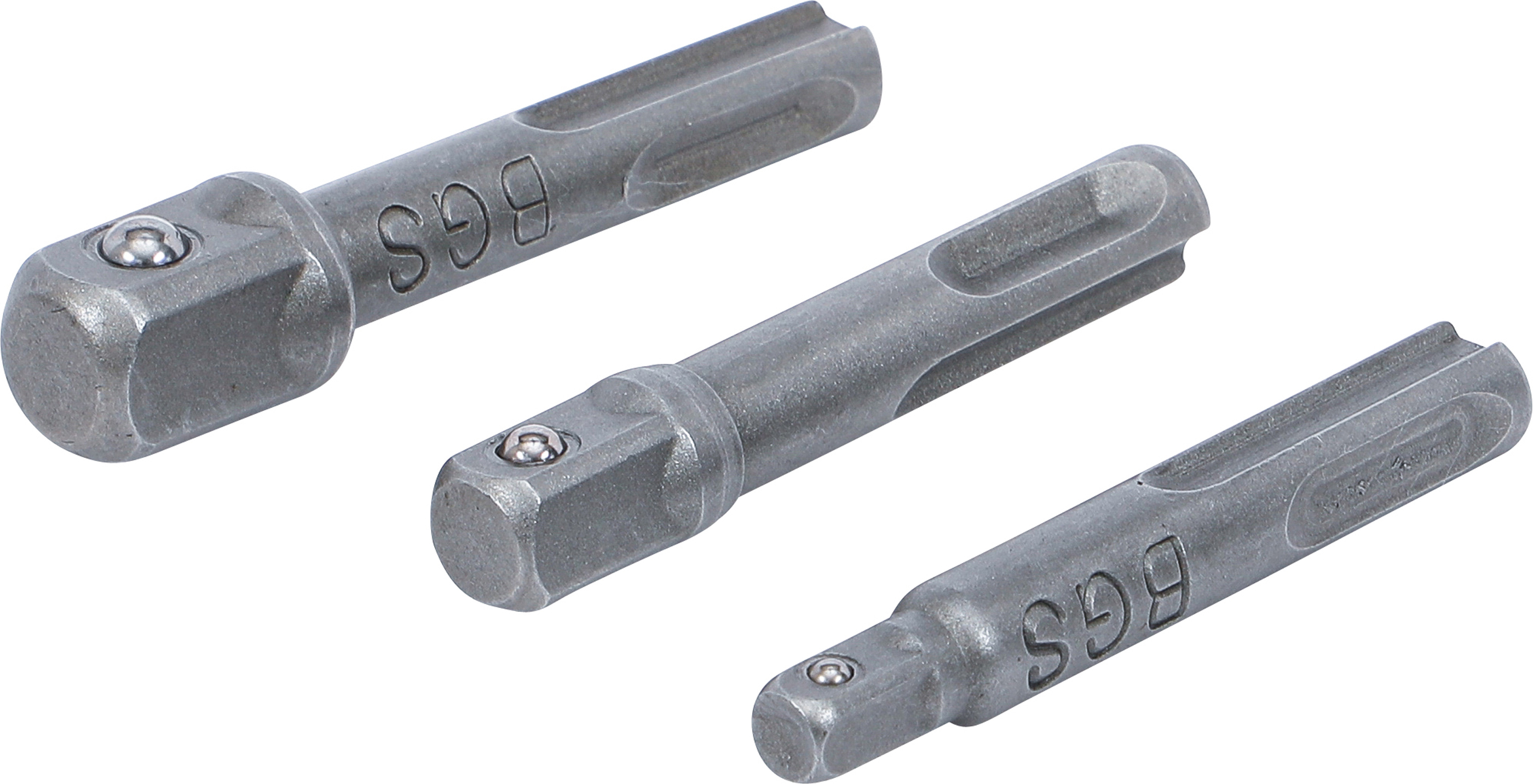 BGS Adapter-Satz | SDS - Außenvierkant 6,3 mm (1/4"), 10 mm (3/8"), 12,5 mm (1/2") | 3-tlg.
