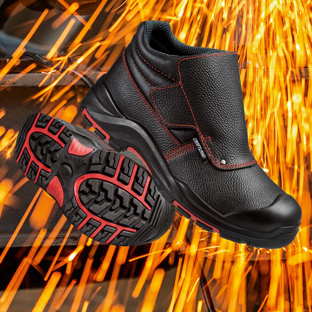 Sicherheitsschuh Schweisser Stiefel Eisenach EN ISO 20345 S3 HRO SRC schwarz