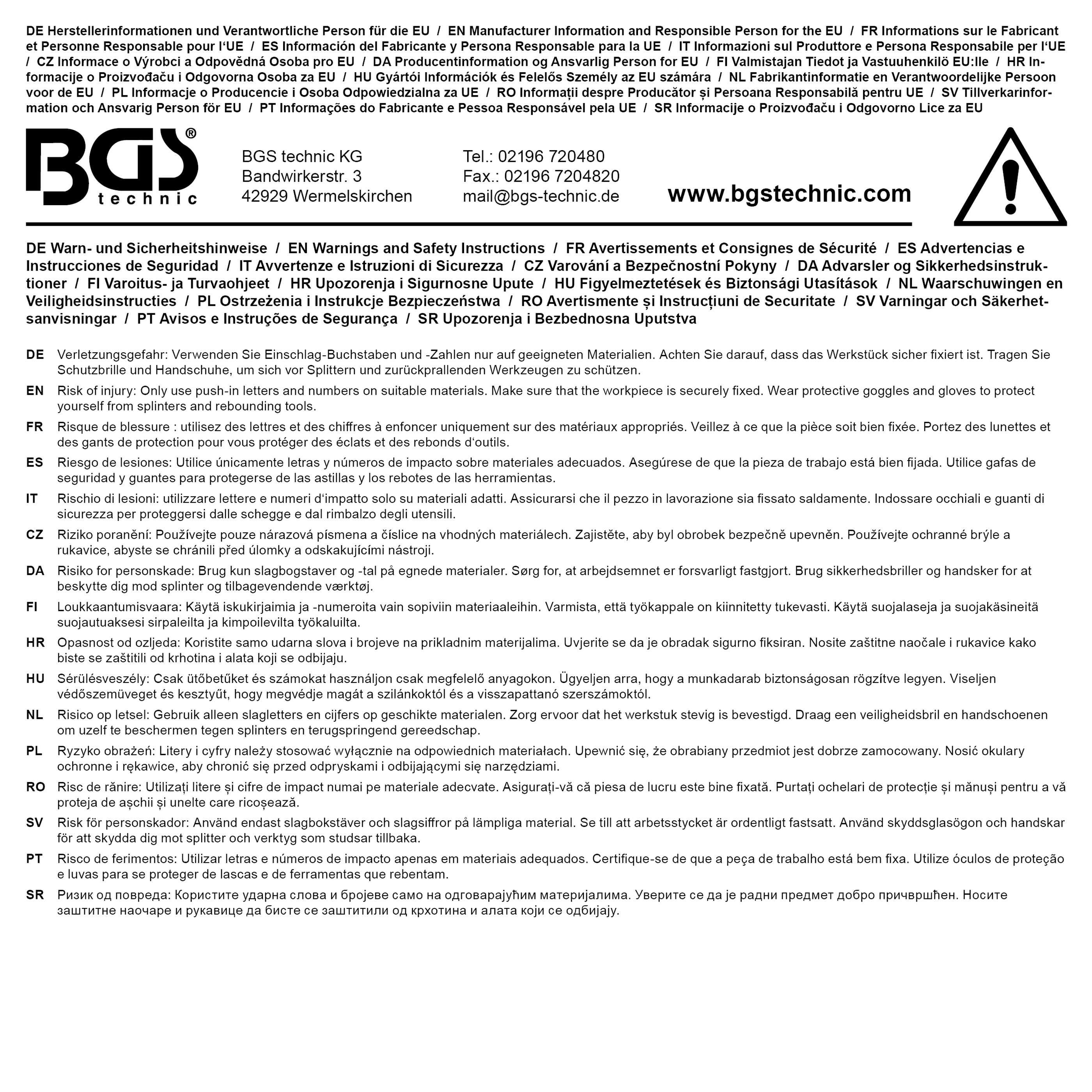 BGS Schlagstempel-Satz | 36-in-1