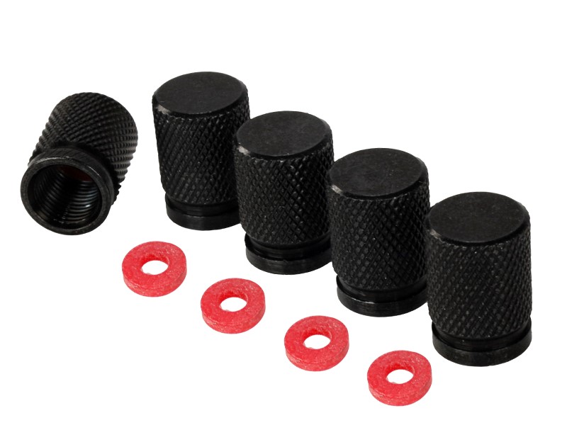 Carmotion Ventilkappen Aluminium SCHWARZ 5er Pack