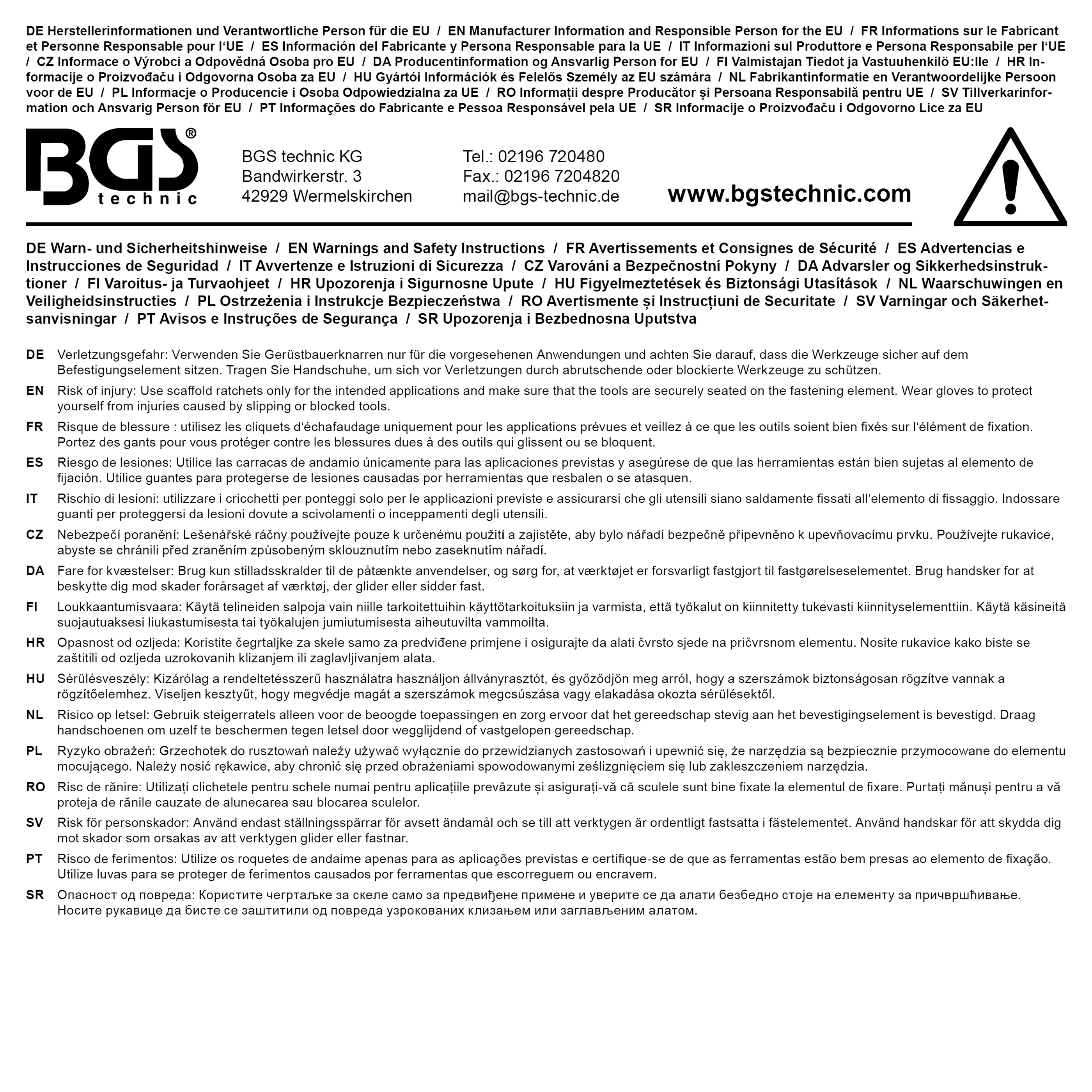 BGS Gerüstbauer-Knarre | SW 36 x 41 mm