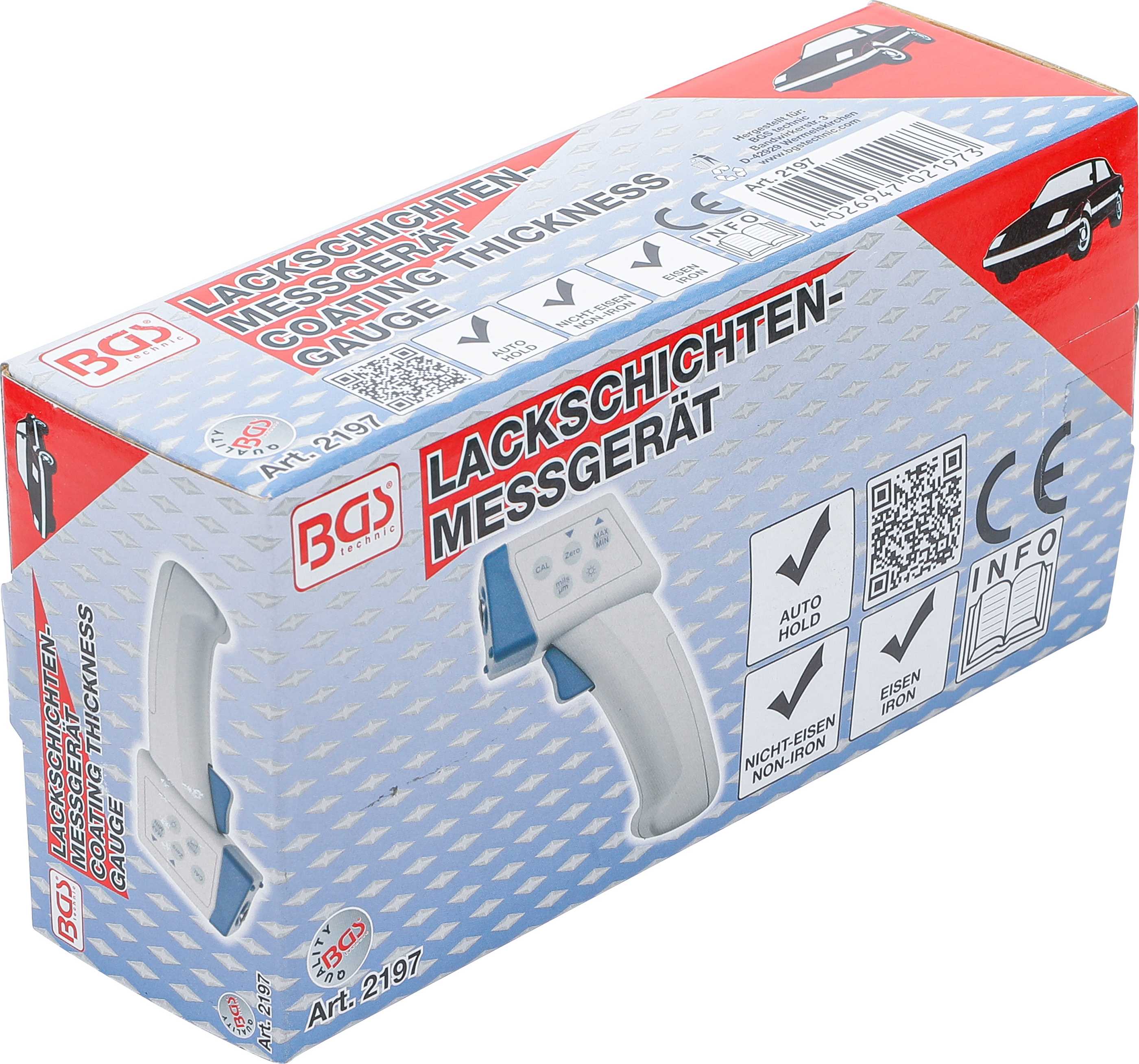 BGS Lackschichten-Messgerät | für Eisen- und Nicht-Eisen-Metalle