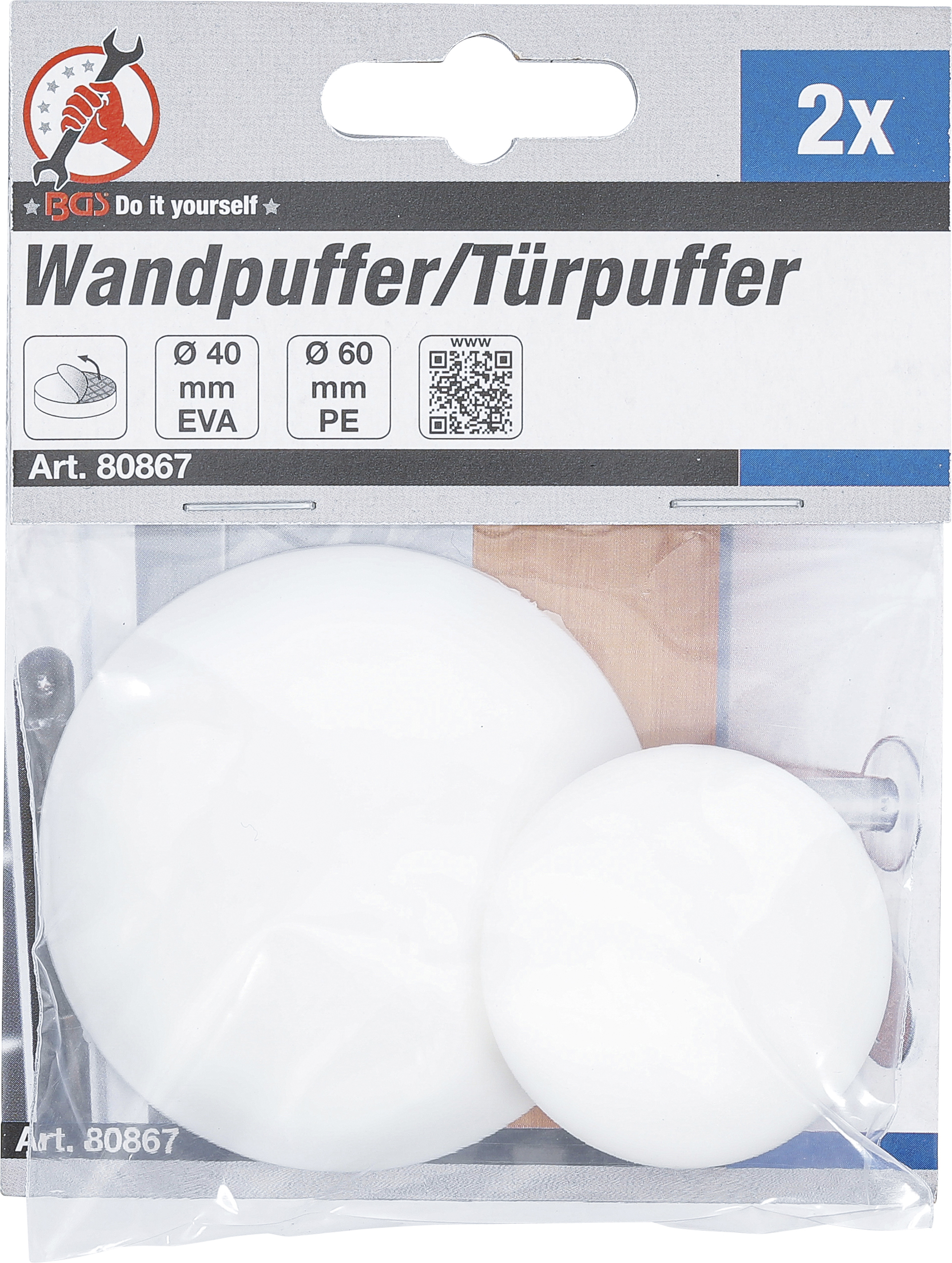 BGS Wand- / Türpuffer | Ø 40 / 60 mm | 2-tlg.