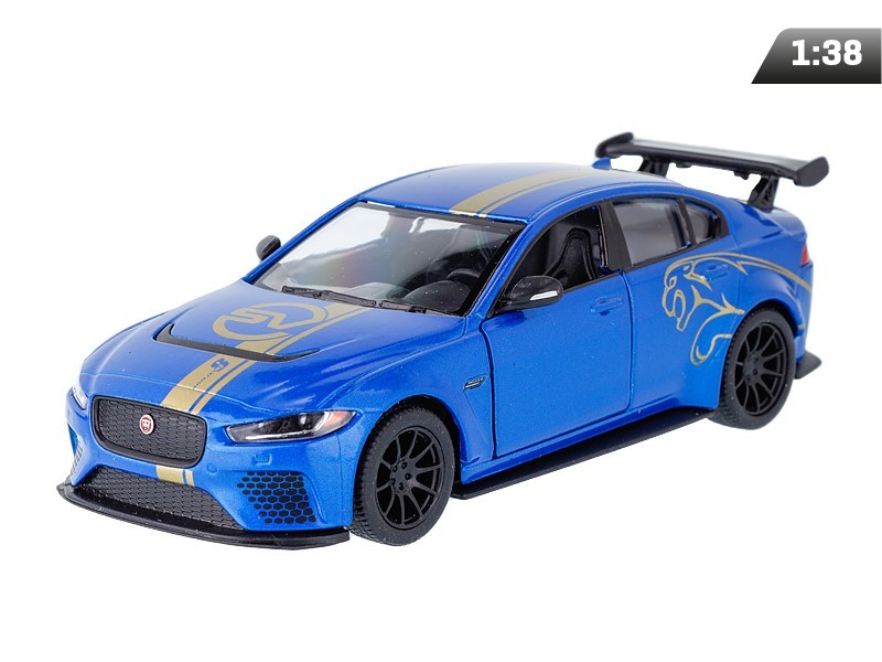 Kinsmart Jaguar XE SV Project 8 Blau Modell 1:38