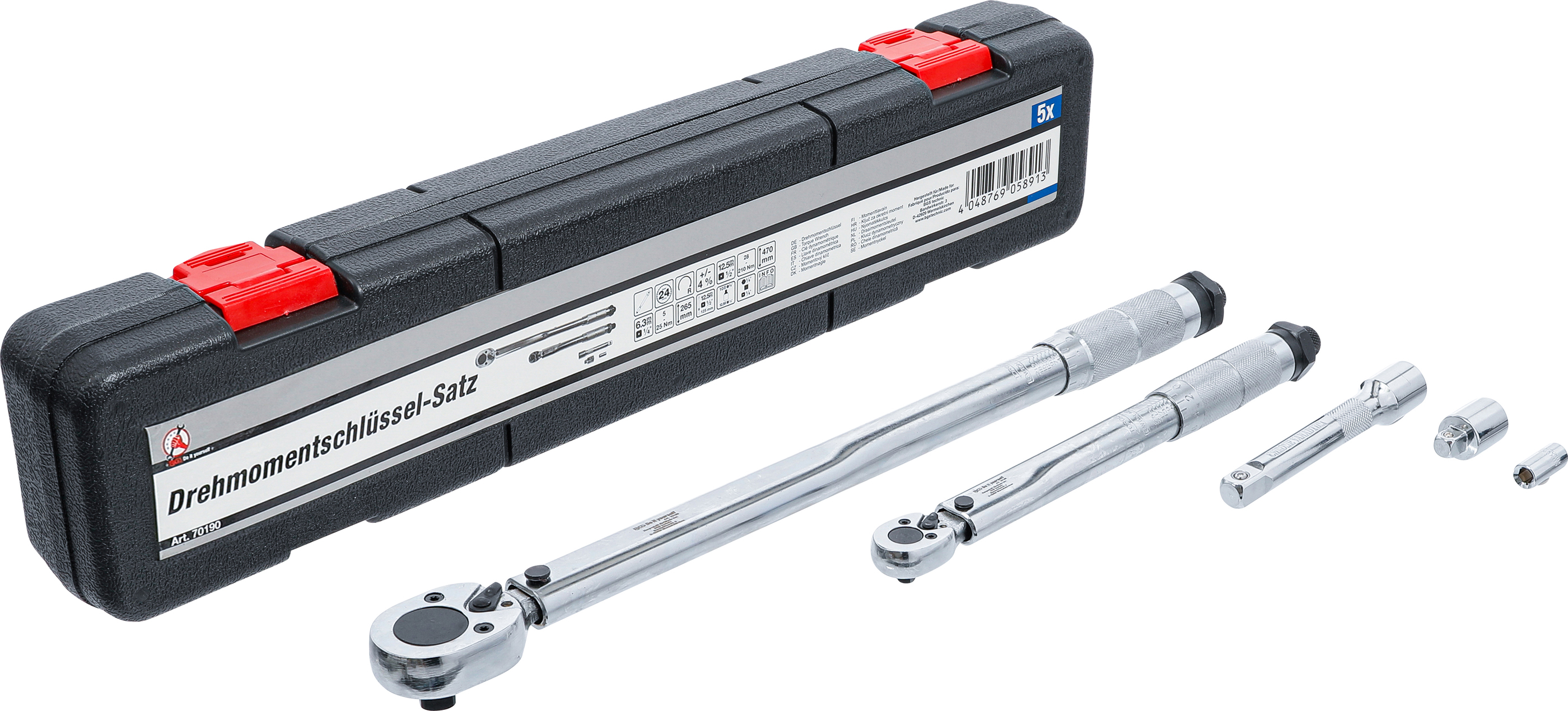 BGS Technic Drehmomentschlüssel Satz 28 - 210 Nm 5tlg